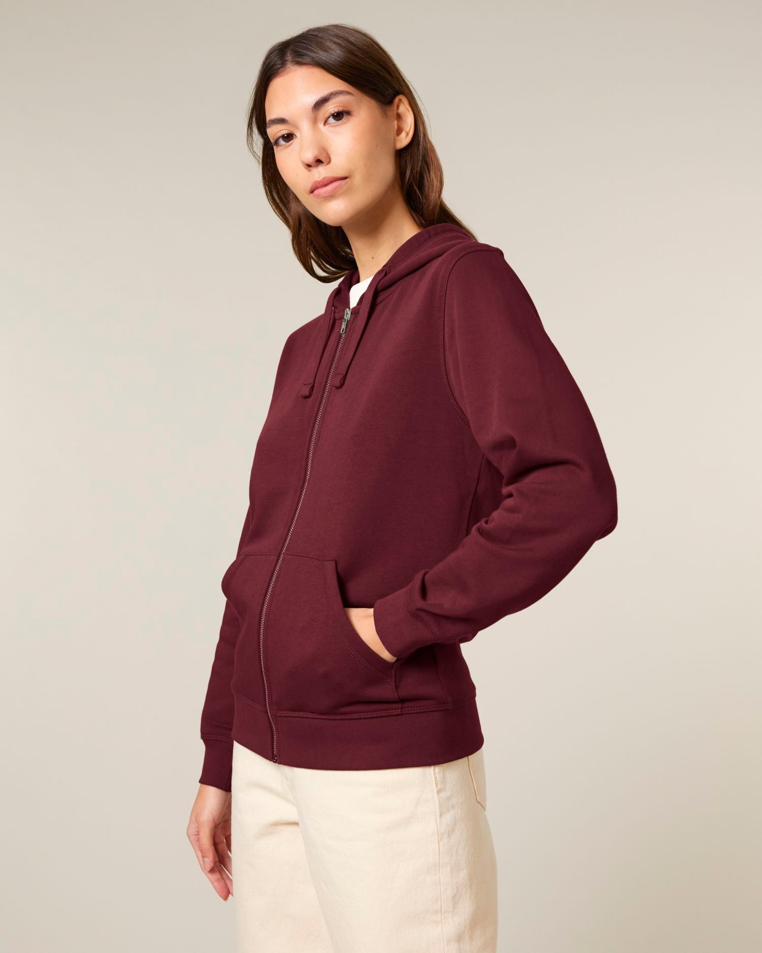 Sweat à capuche zippé mi-léger en coton biologique unisexe - 280 GSM | Mixer STSU205
