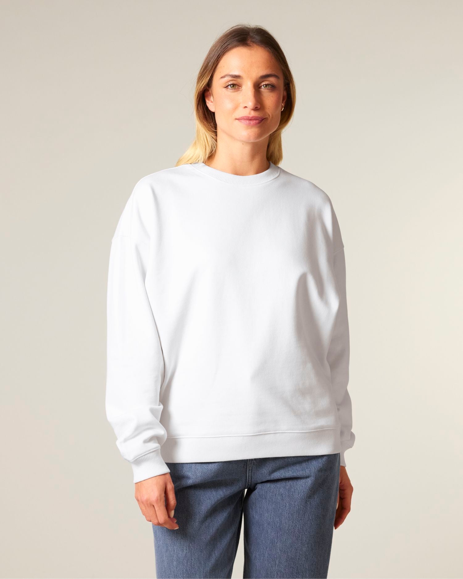 Unisex Oversized Organic Cotton Crew Neck Sweatshirt - 350 GSM | Radder 2.0 STSU208