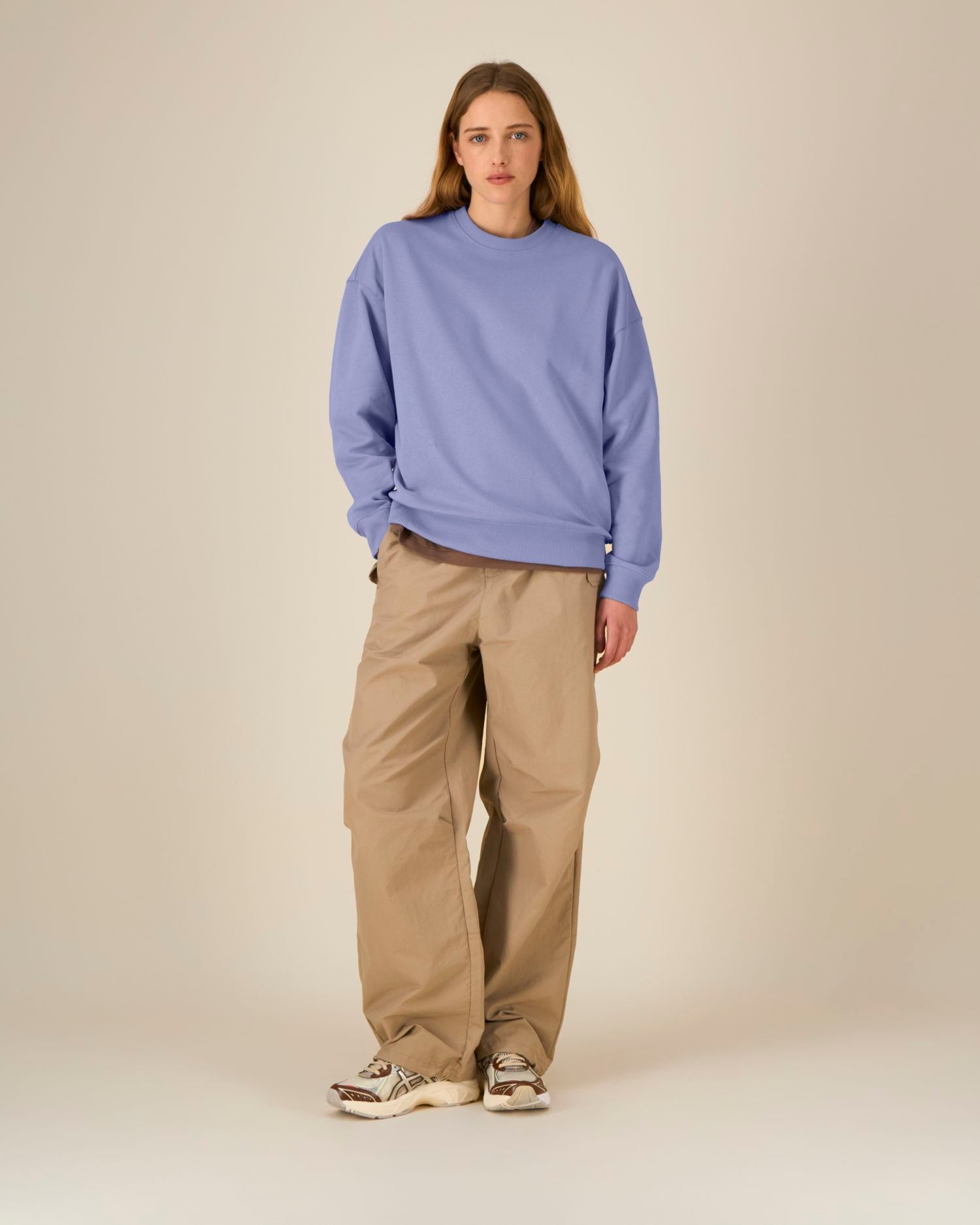 Uniseks Oversized Organisch Katoenen Ronde Hals Sweater - 350 GSM | Radder 2.0 STSU208