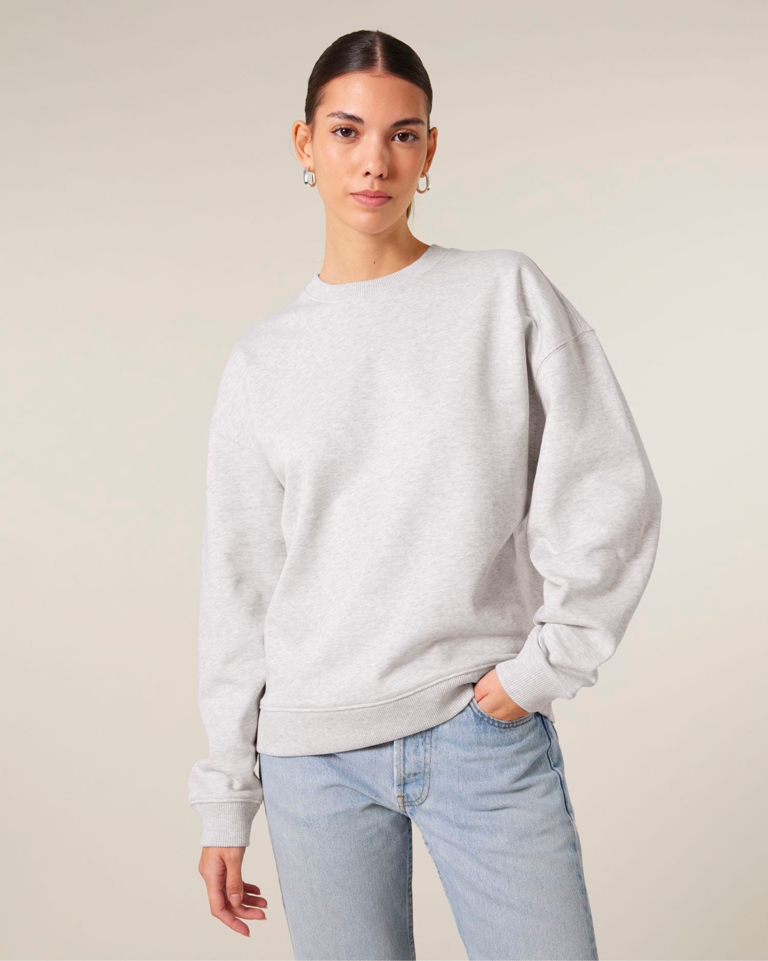 Unisex Oversized Organic Cotton Crew Neck Sweatshirt - 350 GSM | Radder 2.0 STSU208