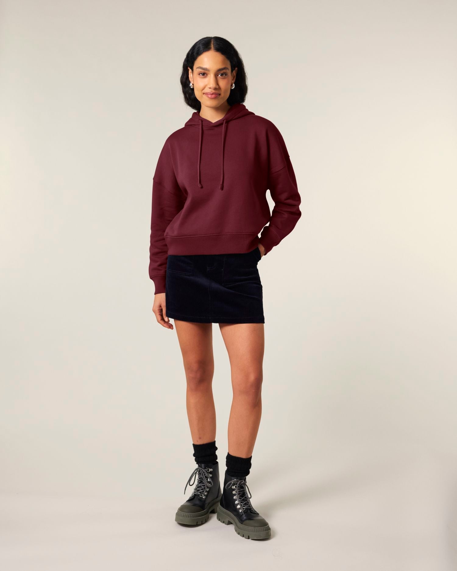 Sweat à Capuche en Coton Bio pour Femmes - 300 GSM | Nora STSW213