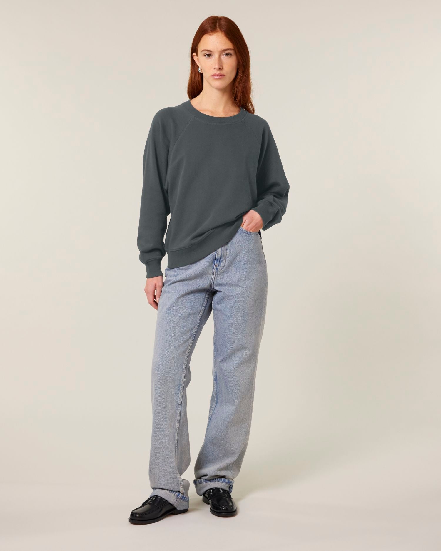 Women's Organic Cotton Raglan Sweatshirt - 300 GSM | Clara STSW217