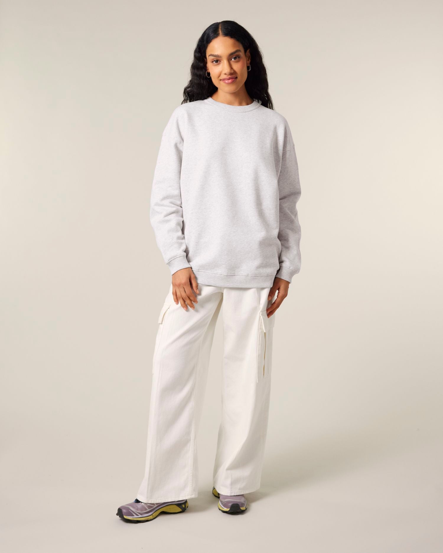 Women's Oversized Organic Cotton Crew Neck Sweatshirt - 300 GSM | Stella Paloma STSW218