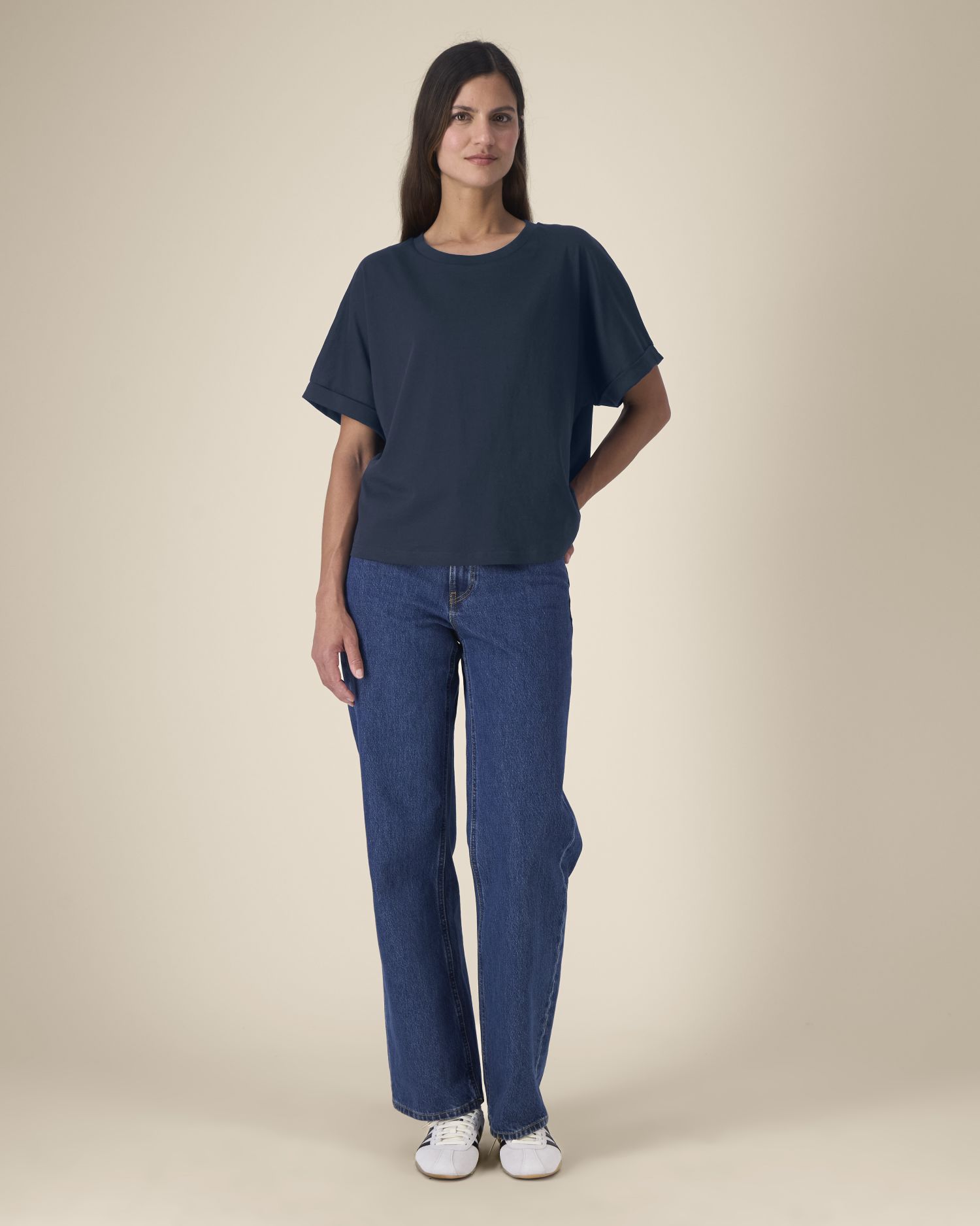 Women's Oversized Rolled Sleeve T-shirt - 155 g/m² | Stella Collider T-shirt STTW089
