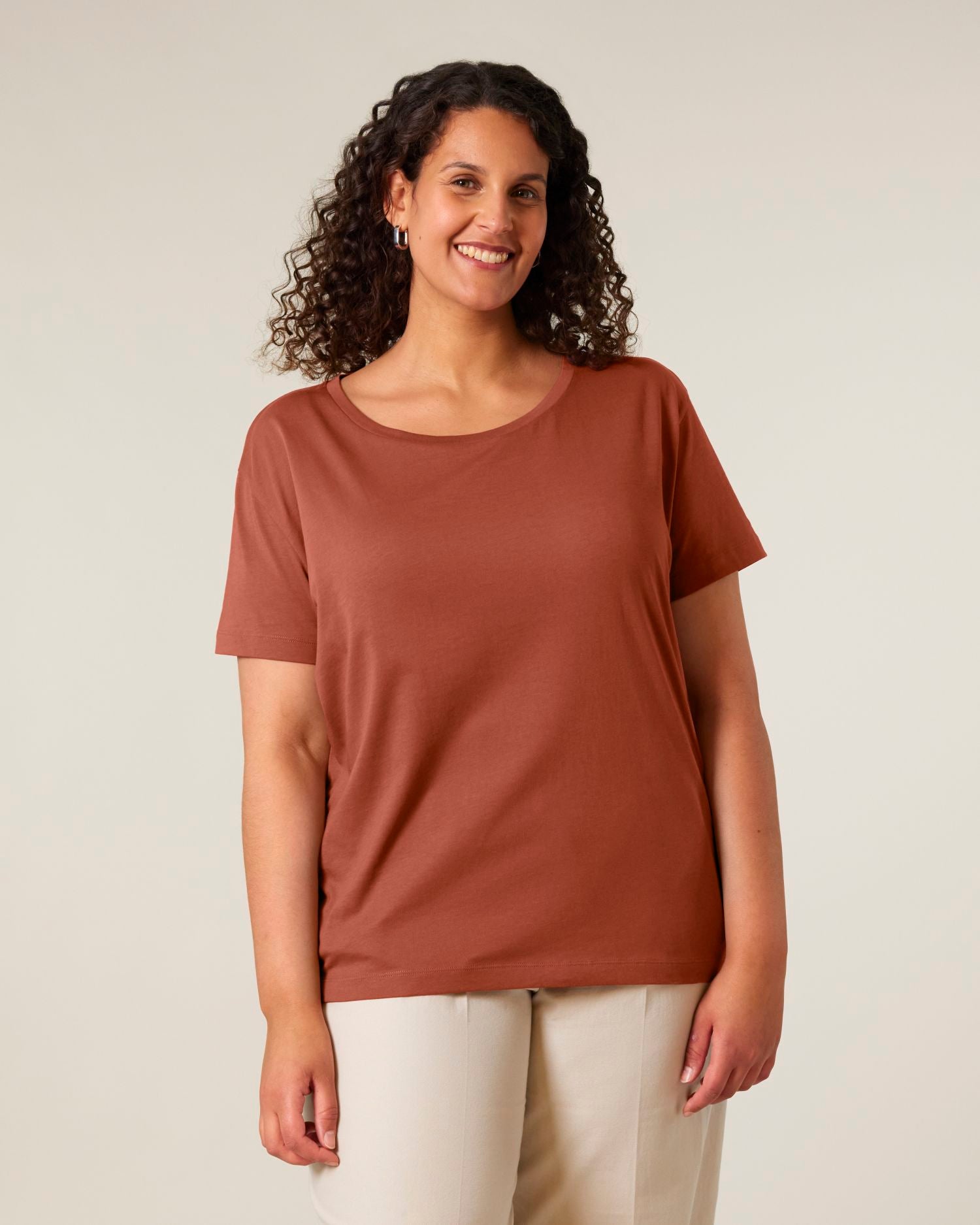 Women's Organic Cotton Scoop Neck T-Shirt - 155 GSM | Stella Serena STTW173