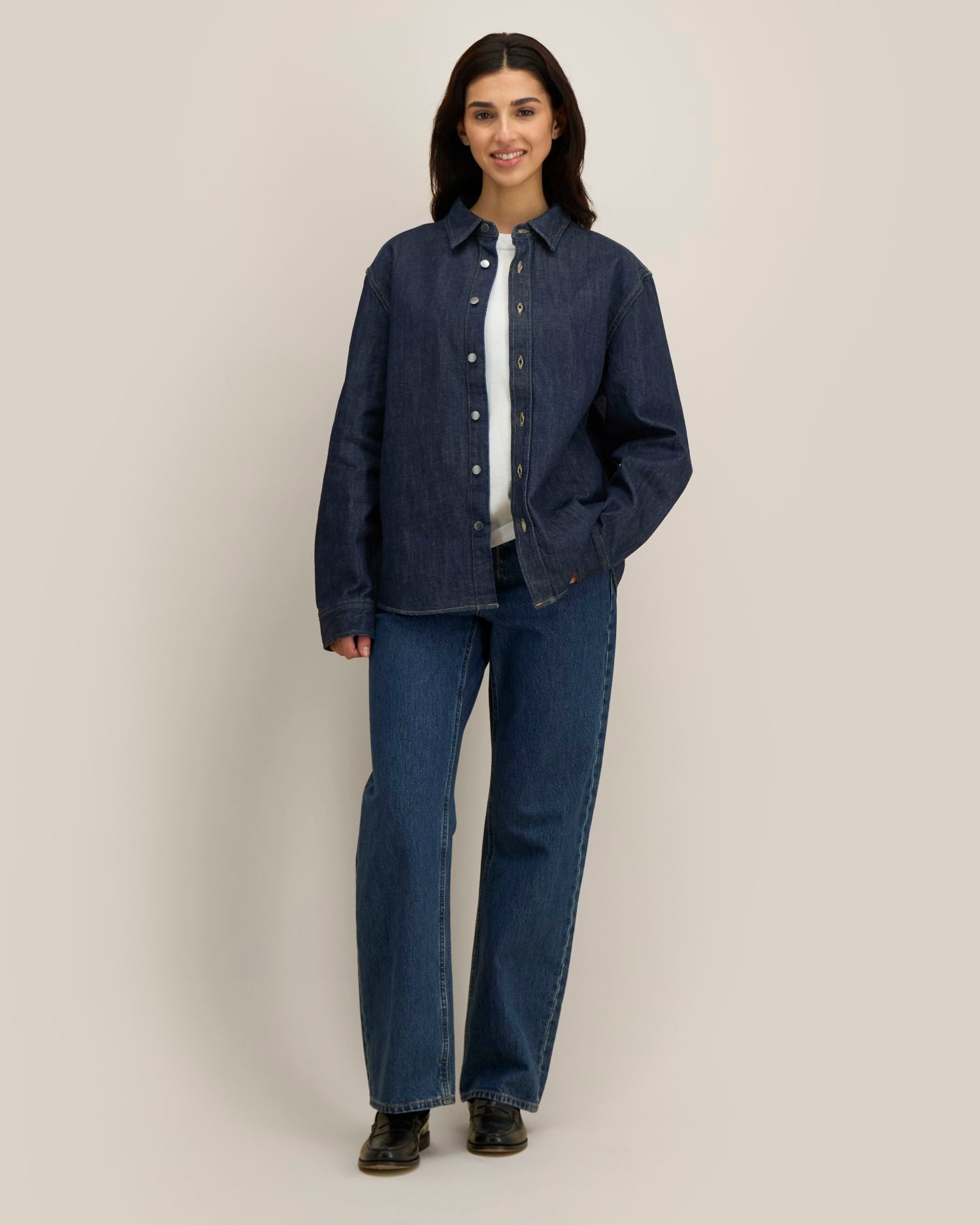 Sovracamicia unisex in denim pesante - 440 GSM | Palmer - STWU287