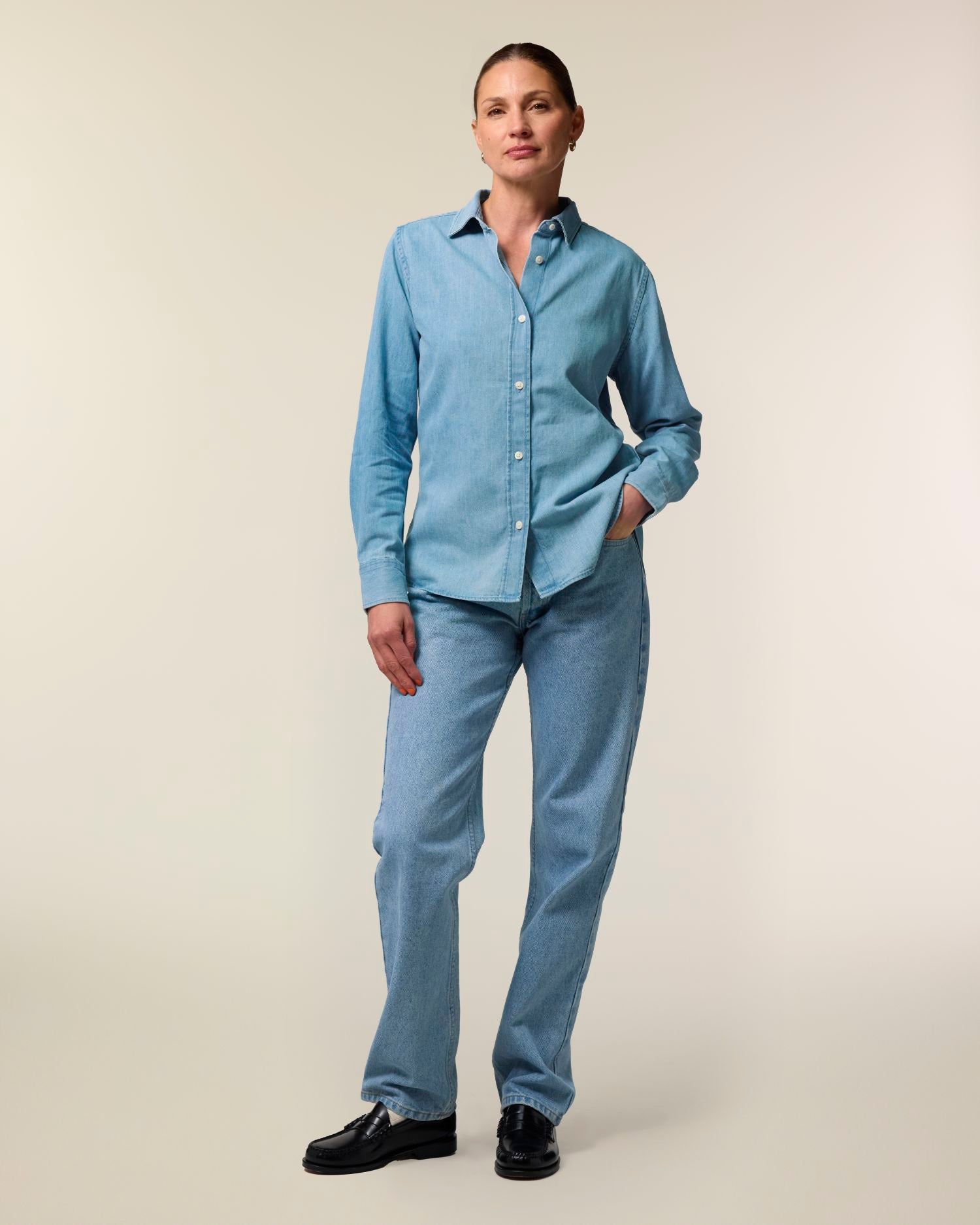 Camisa vaquera de mujer – 235 GSM | Stella STWW970