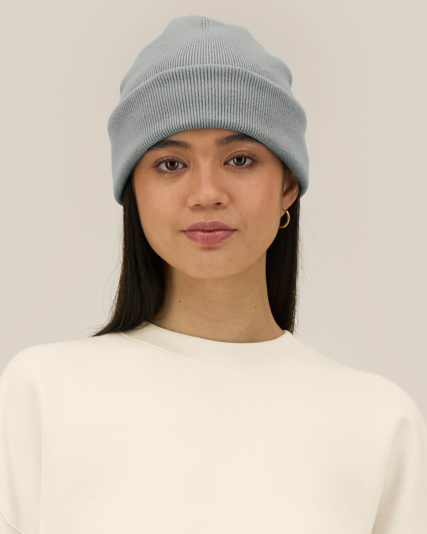 Unisex Ribbed Cuffed Beanie in Organic Cotton | Rib Beanie 2.0 - STAU295