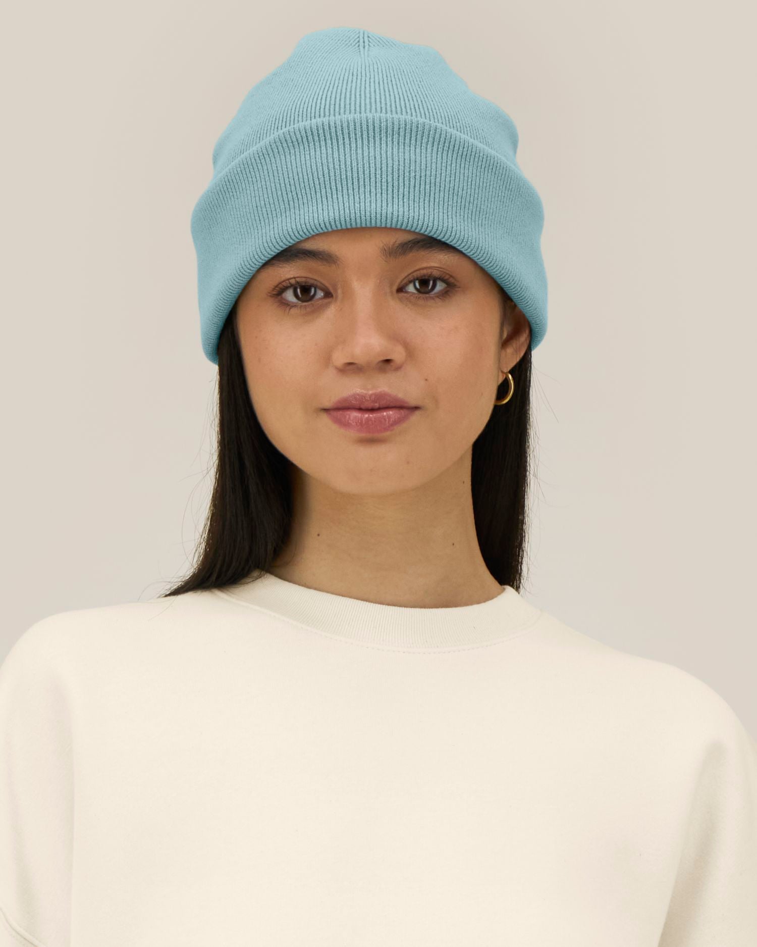 Unisex Ribbed Cuffed Beanie in Organic Cotton | Rib Beanie 2.0 - STAU295