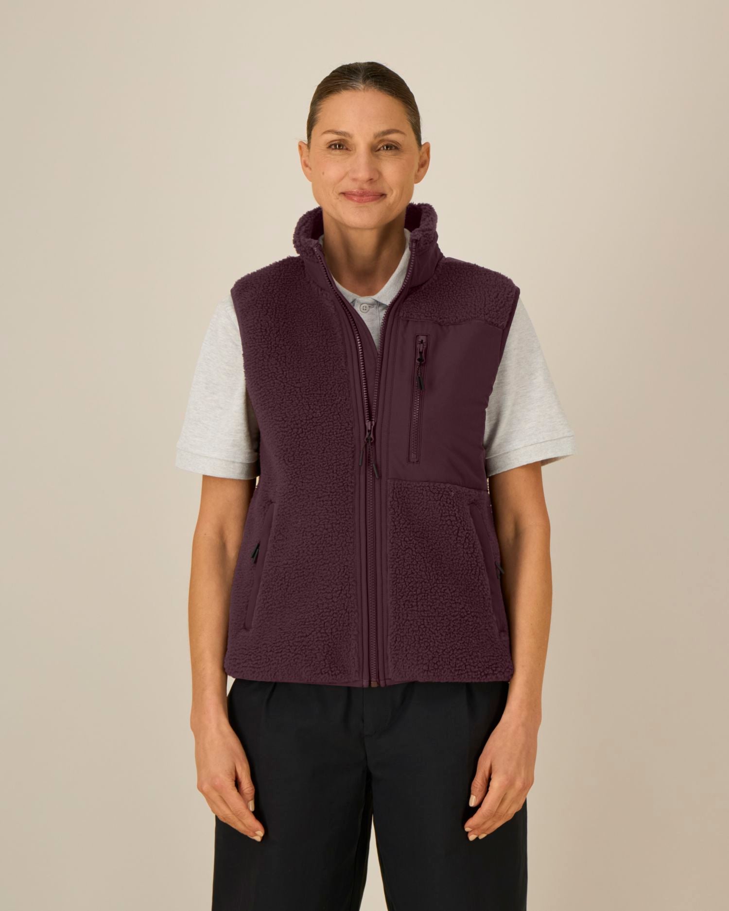 Veste Sherpa Sans Manches Recyclée Unisexe | Liner STJU249