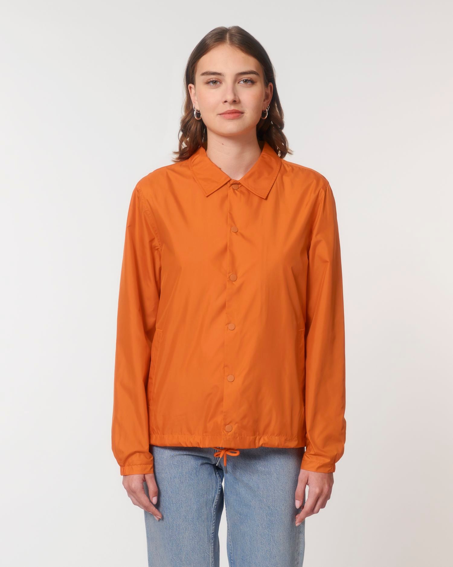 Coach jacket orange best sale