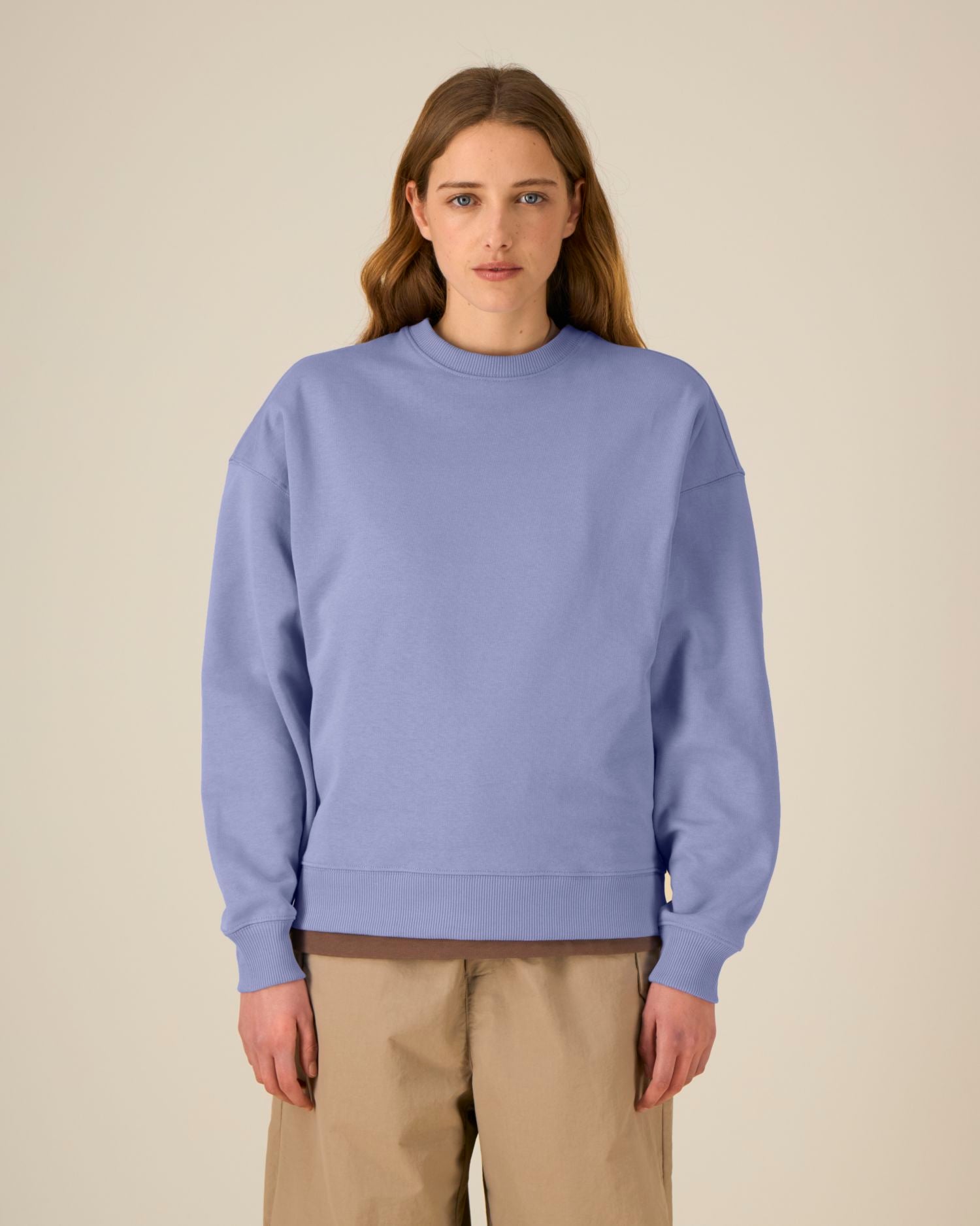 Uniseks Oversized Organisch Katoenen Ronde Hals Sweater - 350 GSM | Radder 2.0 STSU208