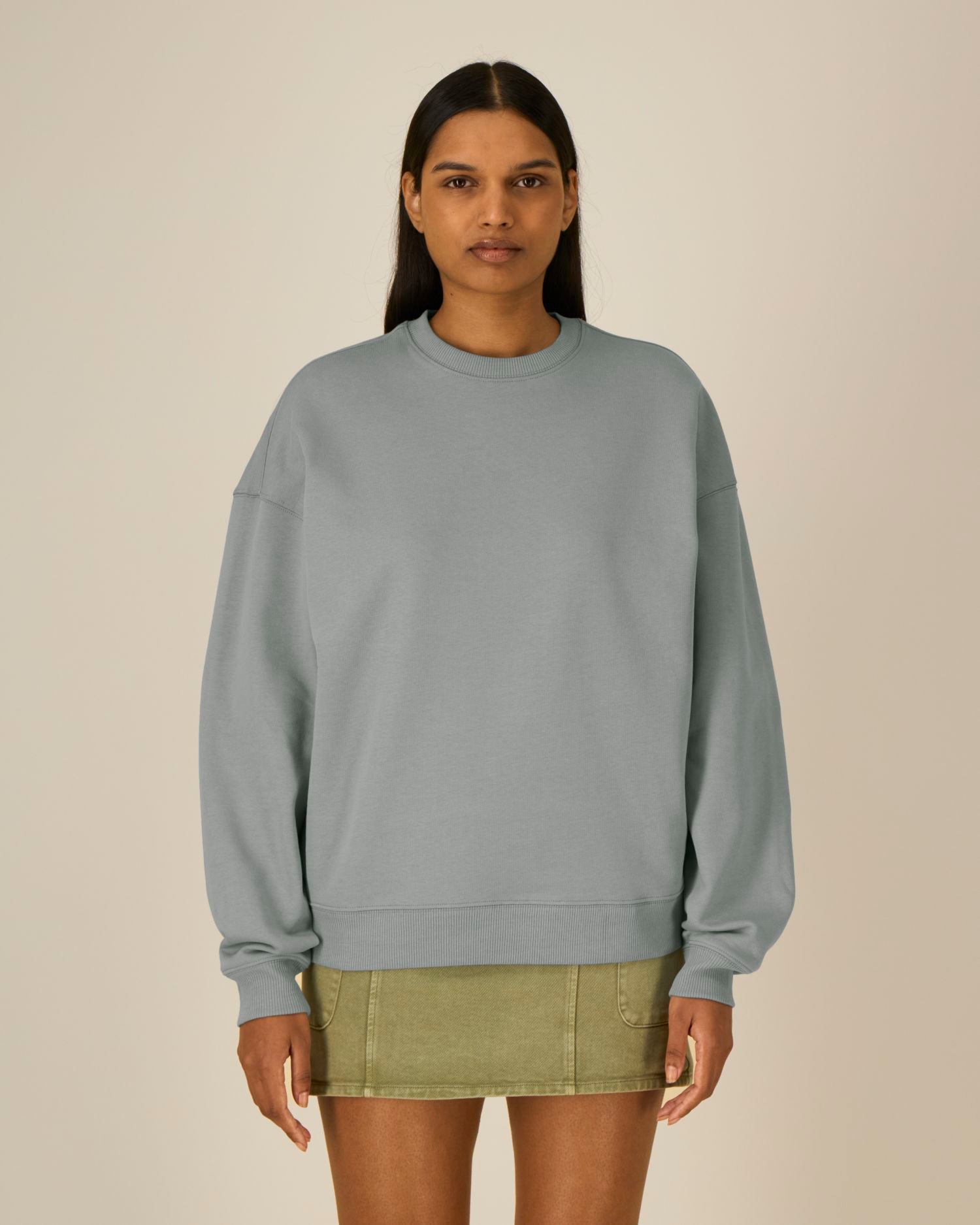 Uniseks Oversized Organisch Katoenen Ronde Hals Sweater - 350 GSM | Radder 2.0 STSU208