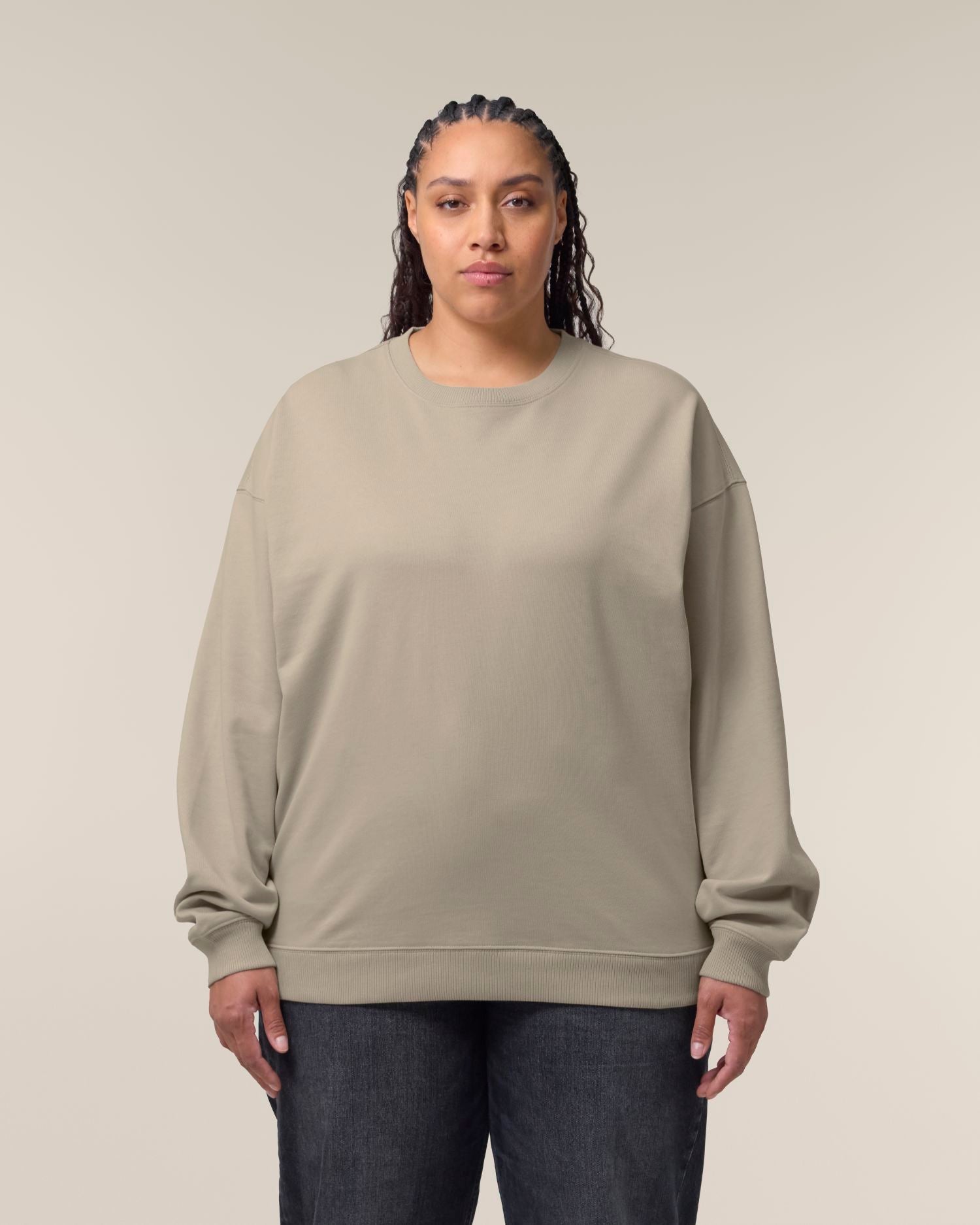 Unisex Oversized Organic Cotton Crew Neck Sweatshirt - 350 GSM | Radder 2.0 STSU208