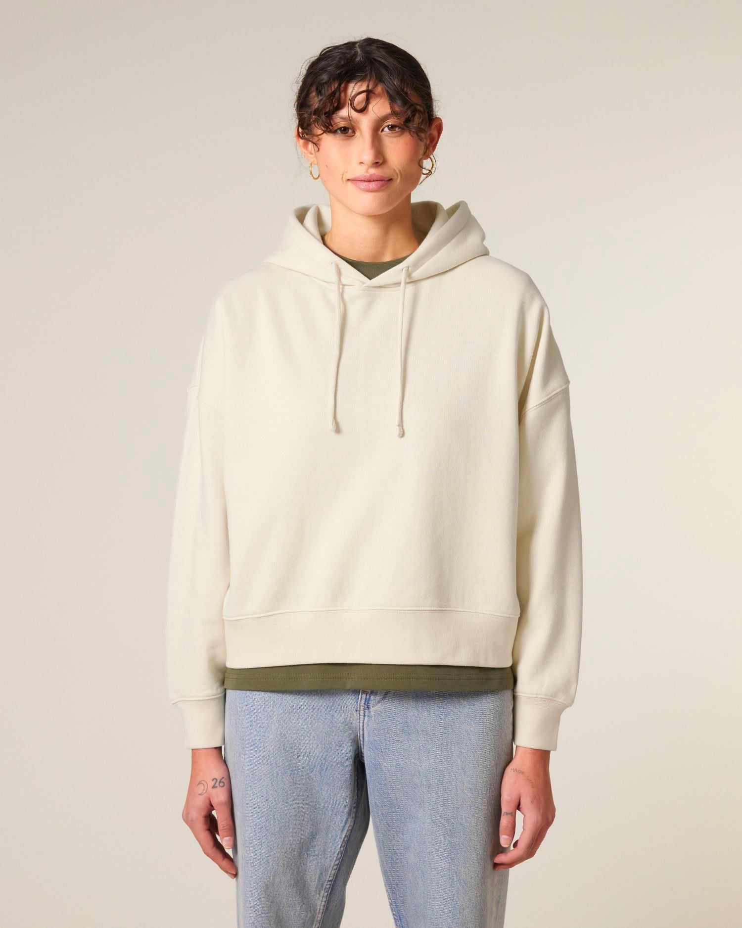 Women's Organic Cotton Hoodie Sweatshirt - 300 GSM | Nora STSW213