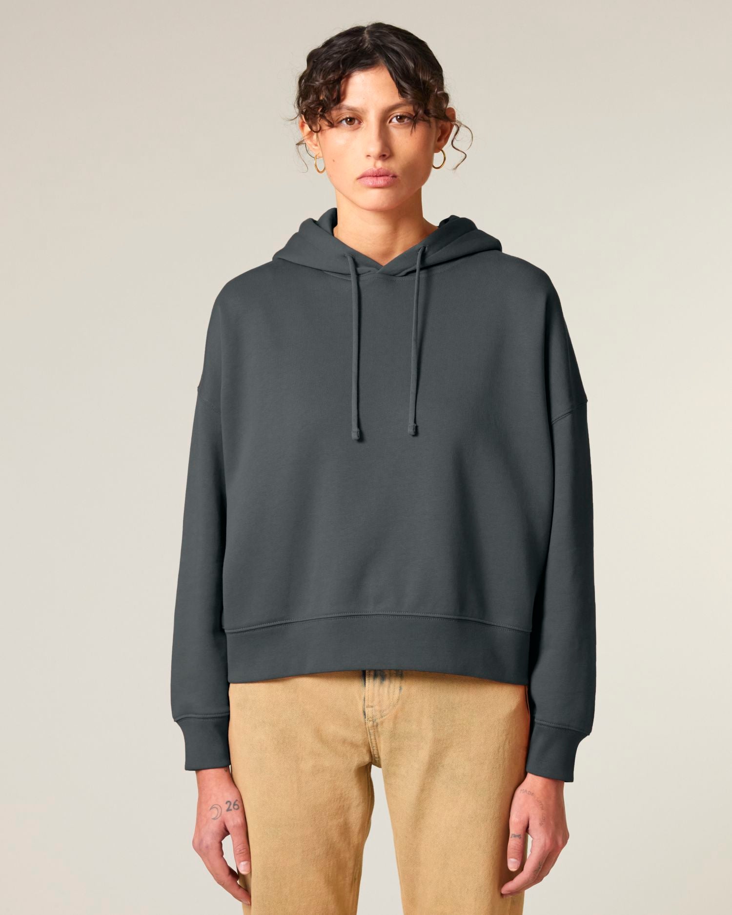 Women's Organic Cotton Hoodie Sweatshirt - 300 GSM | Nora STSW213