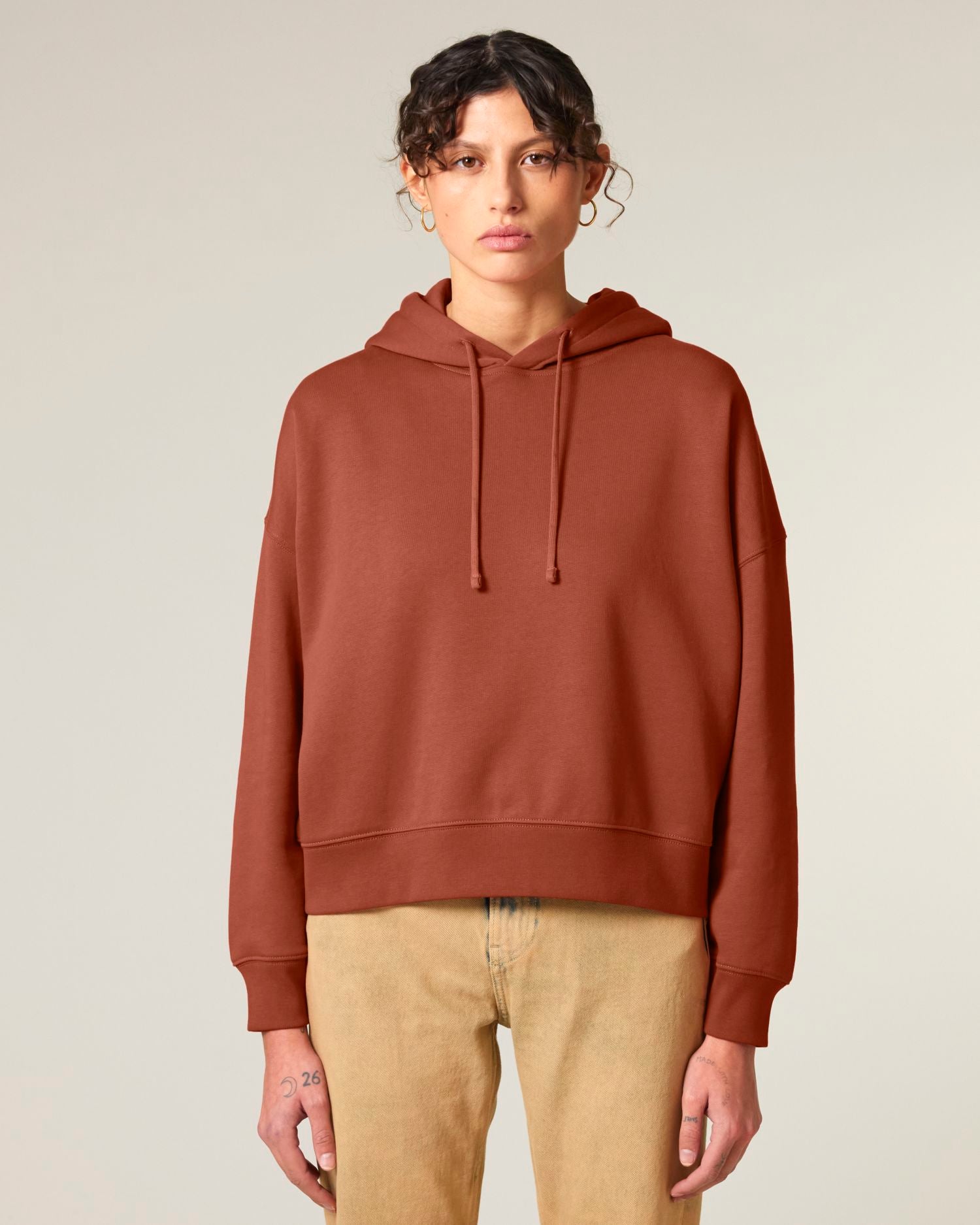 Sweat à Capuche en Coton Bio pour Femmes - 300 GSM | Nora STSW213