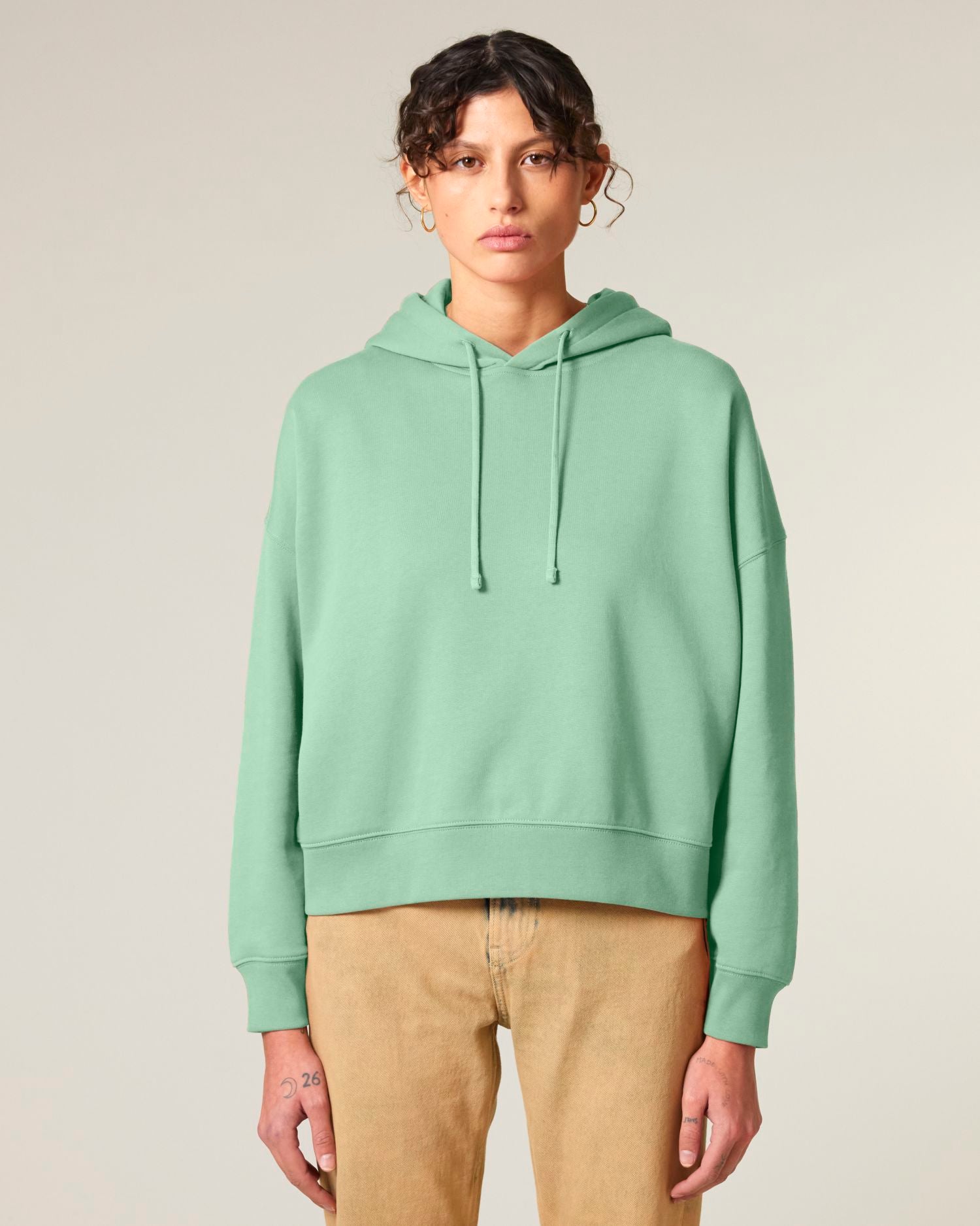 Women's Organic Cotton Hoodie Sweatshirt - 300 GSM | Nora STSW213