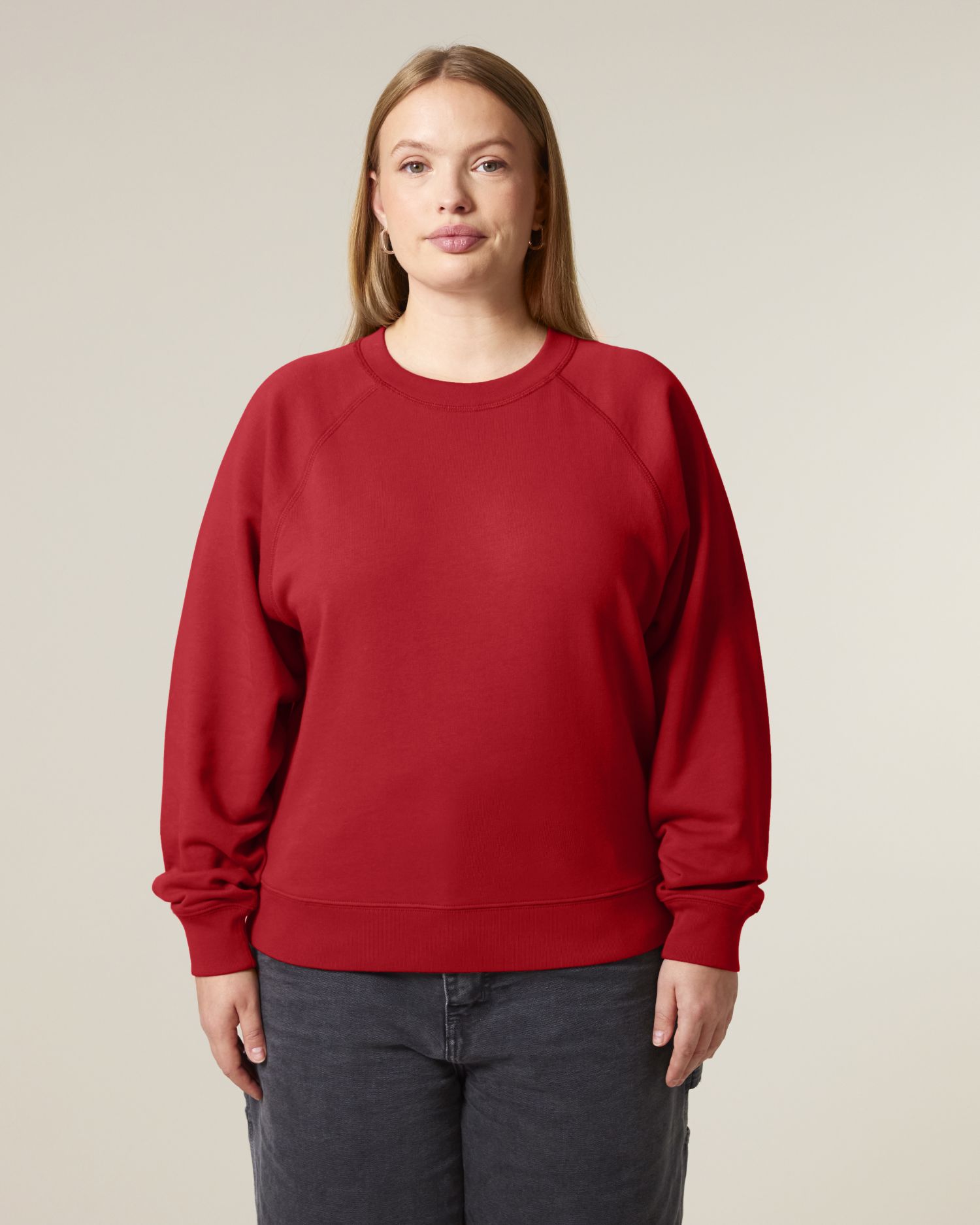 Sudadera Raglán de Algodón Orgánico para Mujeres - 300 GSM | Clara STSW217