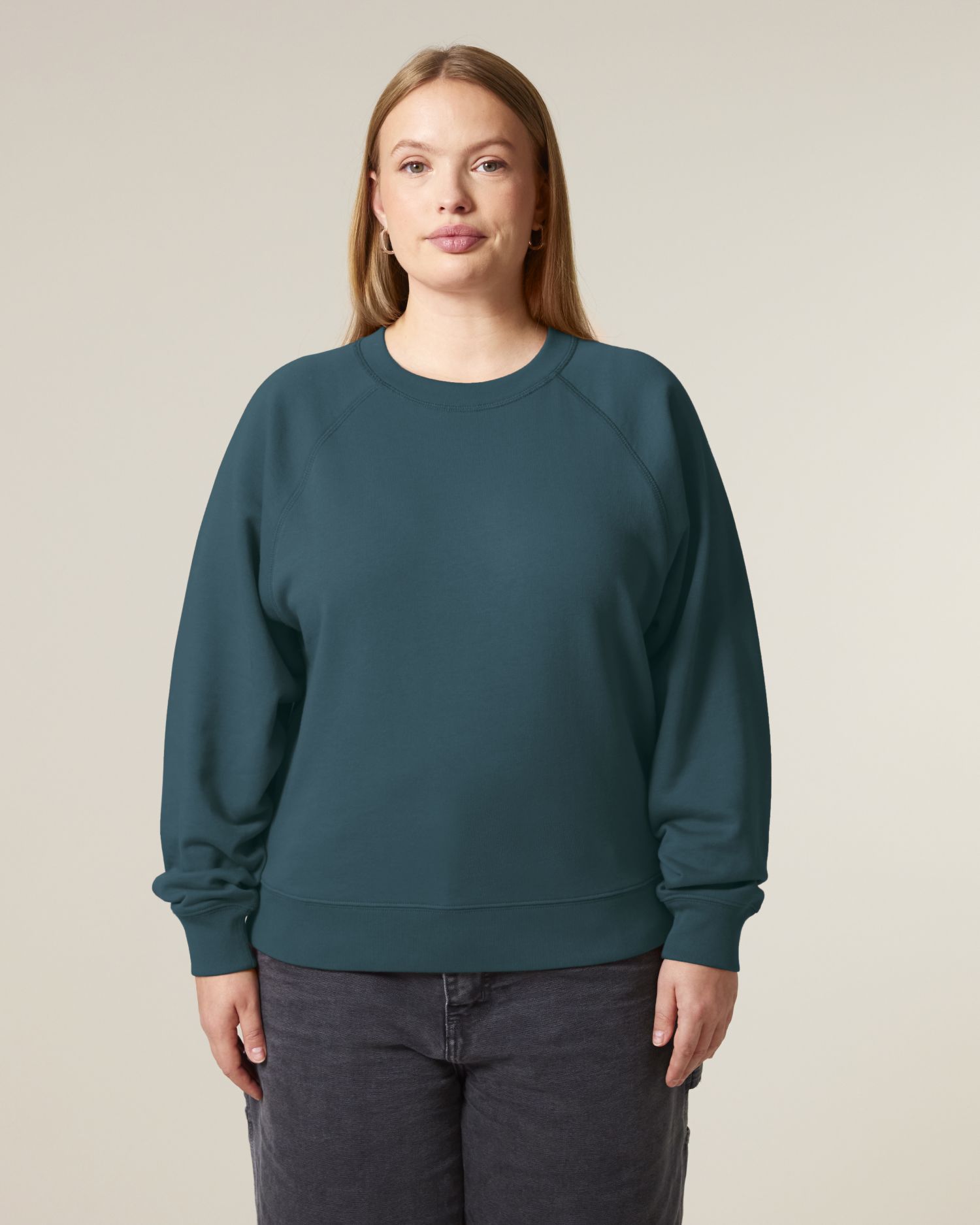 Sudadera Raglán de Algodón Orgánico para Mujeres - 300 GSM | Clara STSW217