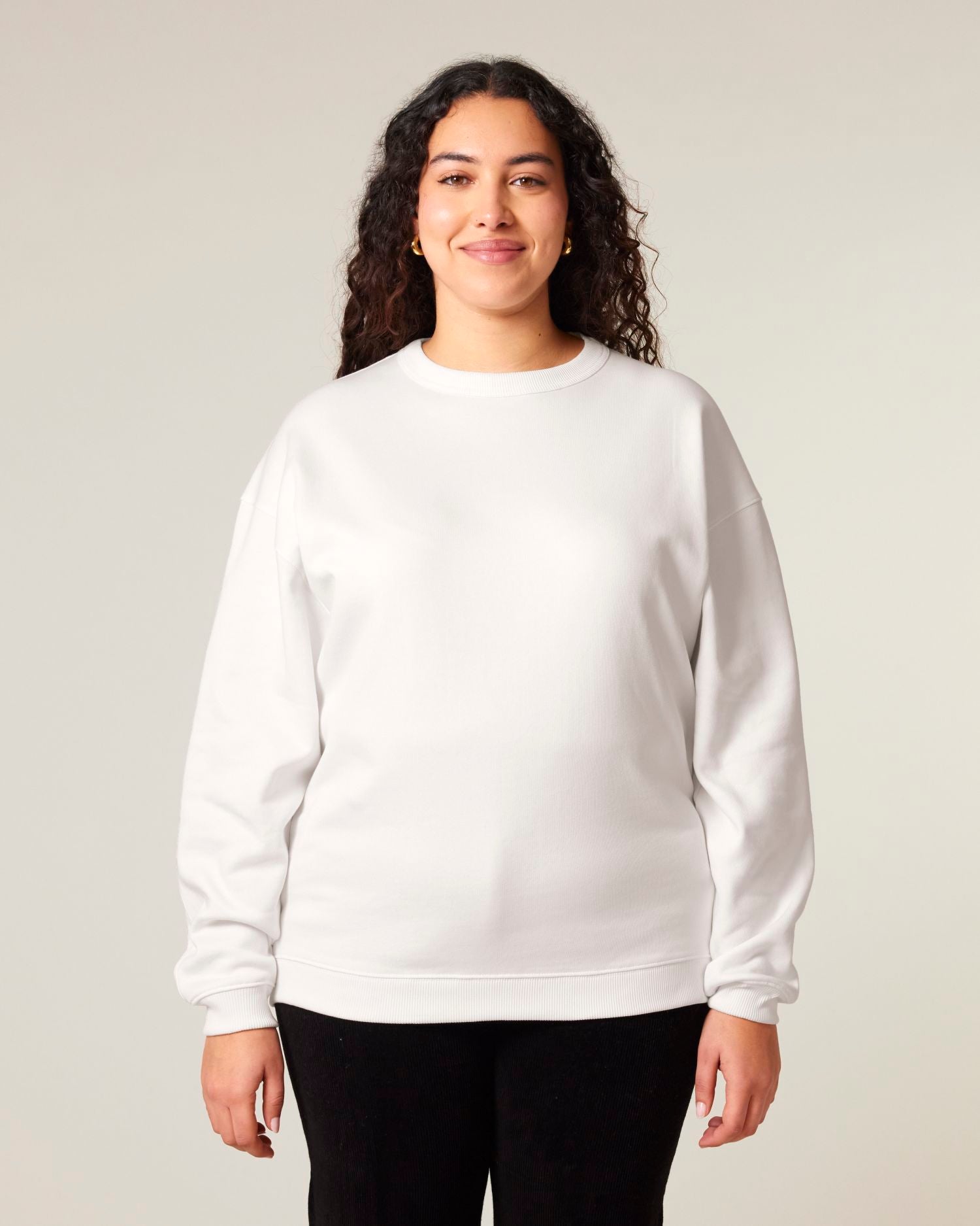 Women's Oversized Organic Cotton Crew Neck Sweatshirt - 300 GSM | Stella Paloma STSW218