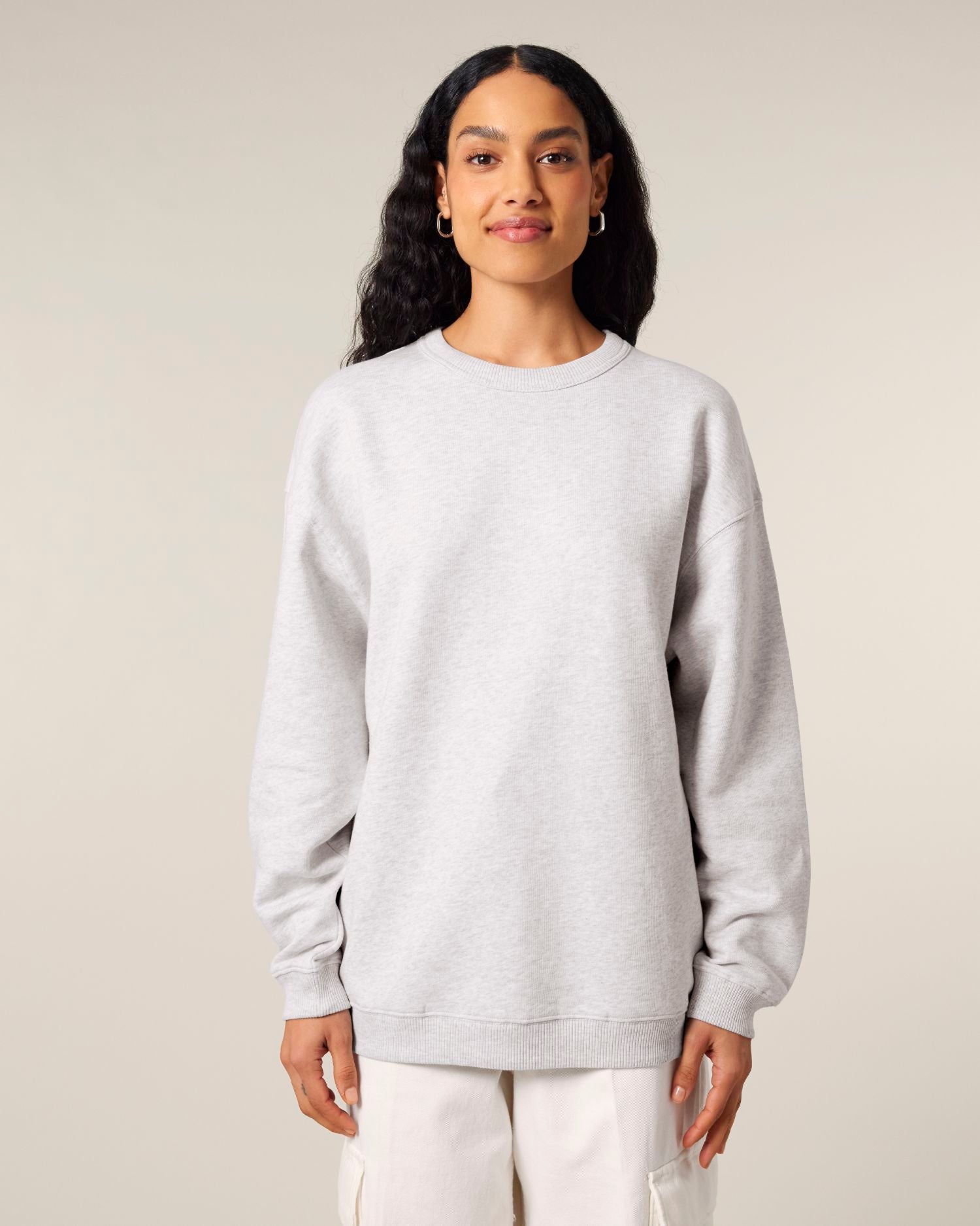 Women's Oversized Organic Cotton Crew Neck Sweatshirt - 300 GSM | Stella Paloma STSW218