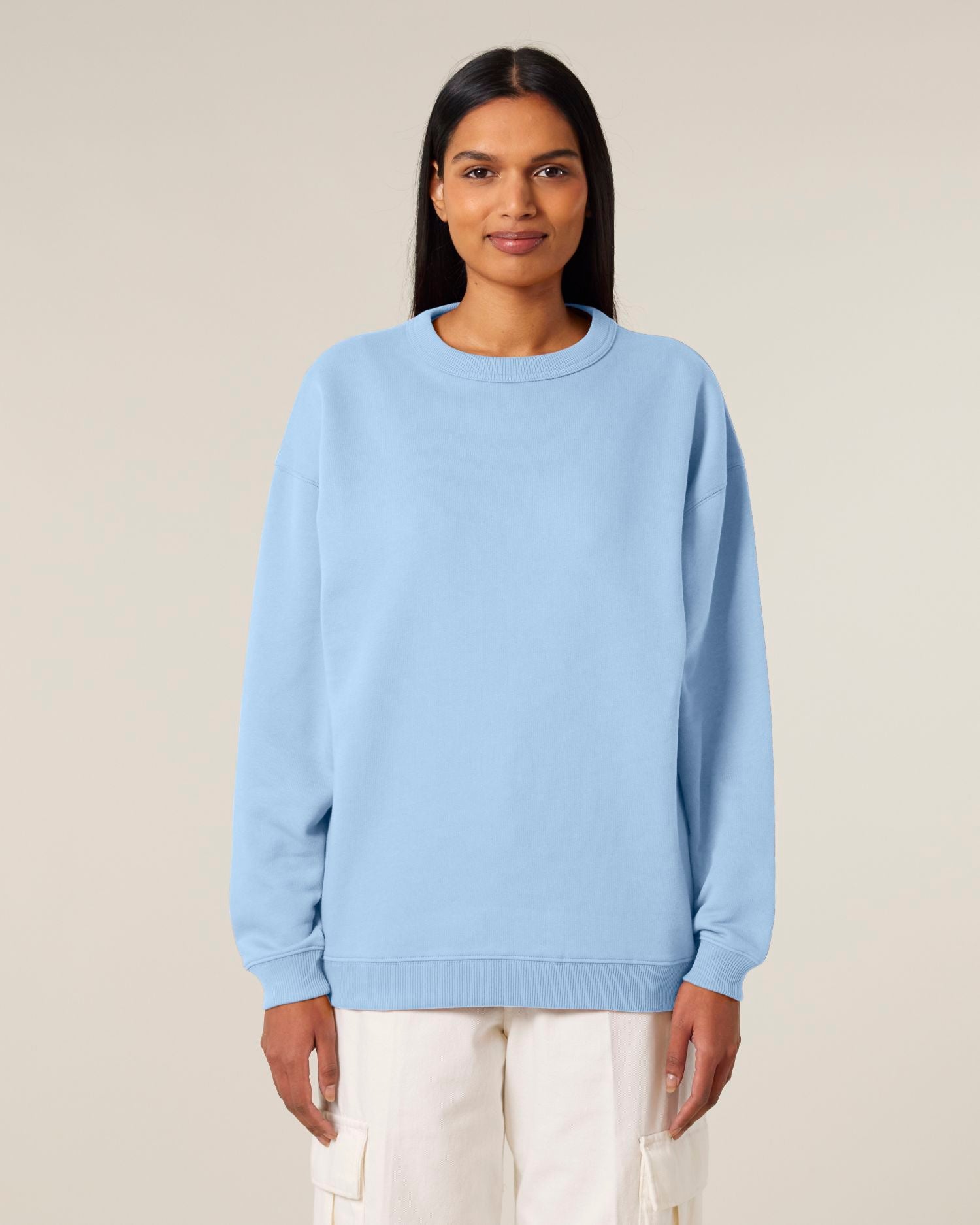 Women's Oversized Organic Cotton Crew Neck Sweatshirt - 300 GSM | Stella Paloma STSW218