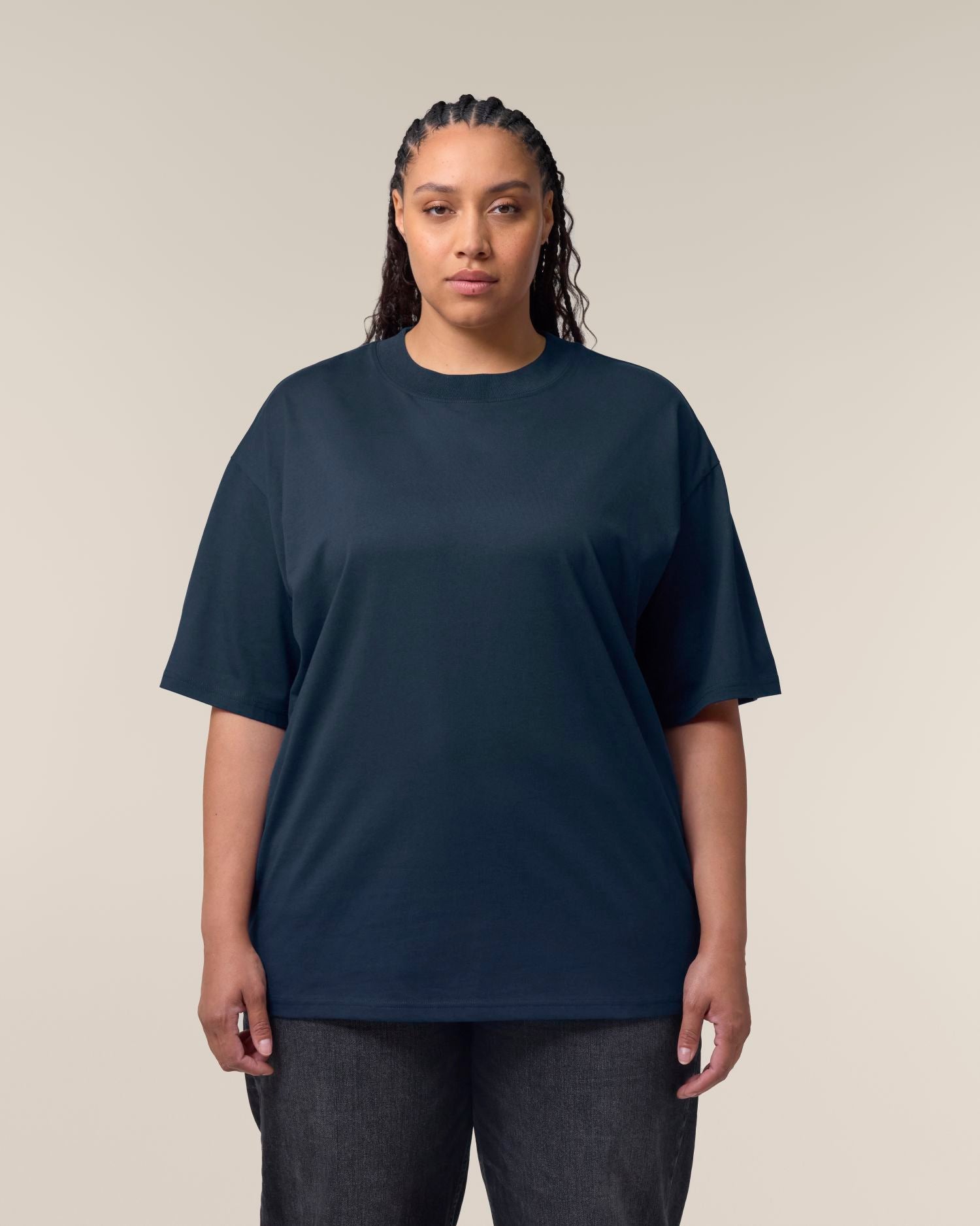 Unisex Oversized High Neck T-Shirt | Organic Blank