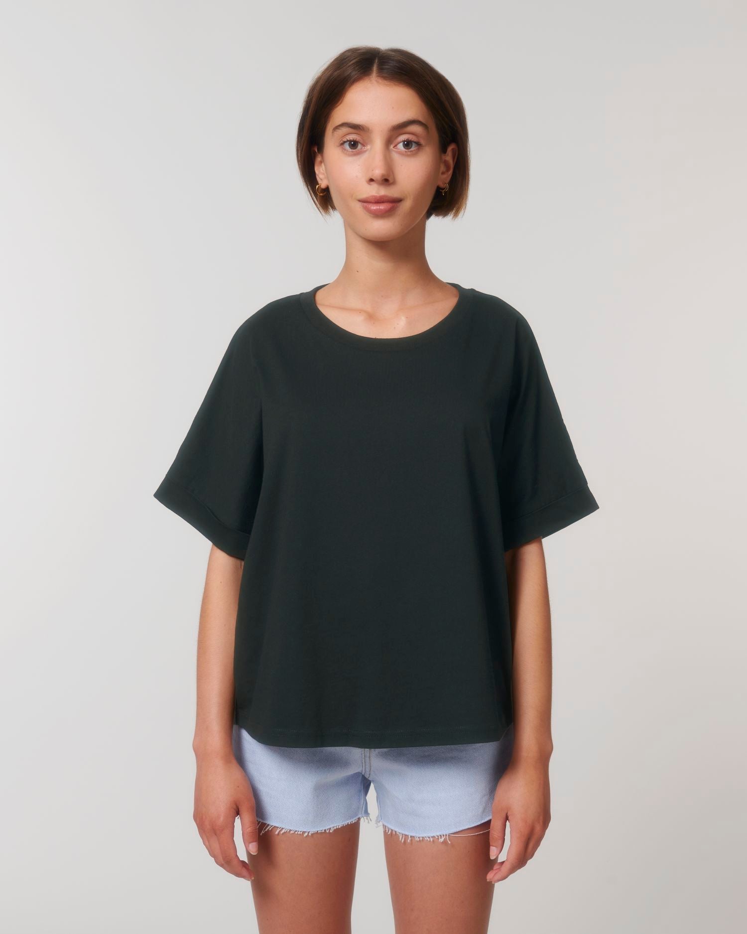 Camiseta extragrande con mangas enrolladas para mujer - 155 g/m² | Stella Collider STTW089