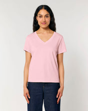 Camiseta orgánica de mujer con cuello en V - 155 GSM | Stella Isla STTW176