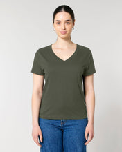 Camiseta orgánica de mujer con cuello en V - 155 GSM | Stella Isla STTW176