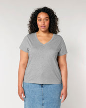 Camiseta orgánica de mujer con cuello en V - 155 GSM | Stella Isla STTW176