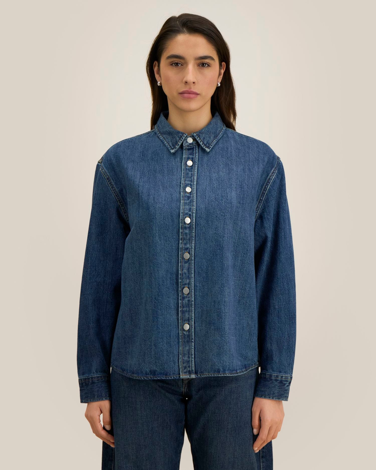 Sovracamicia unisex in denim pesante - 440 GSM | Palmer - STWU287
