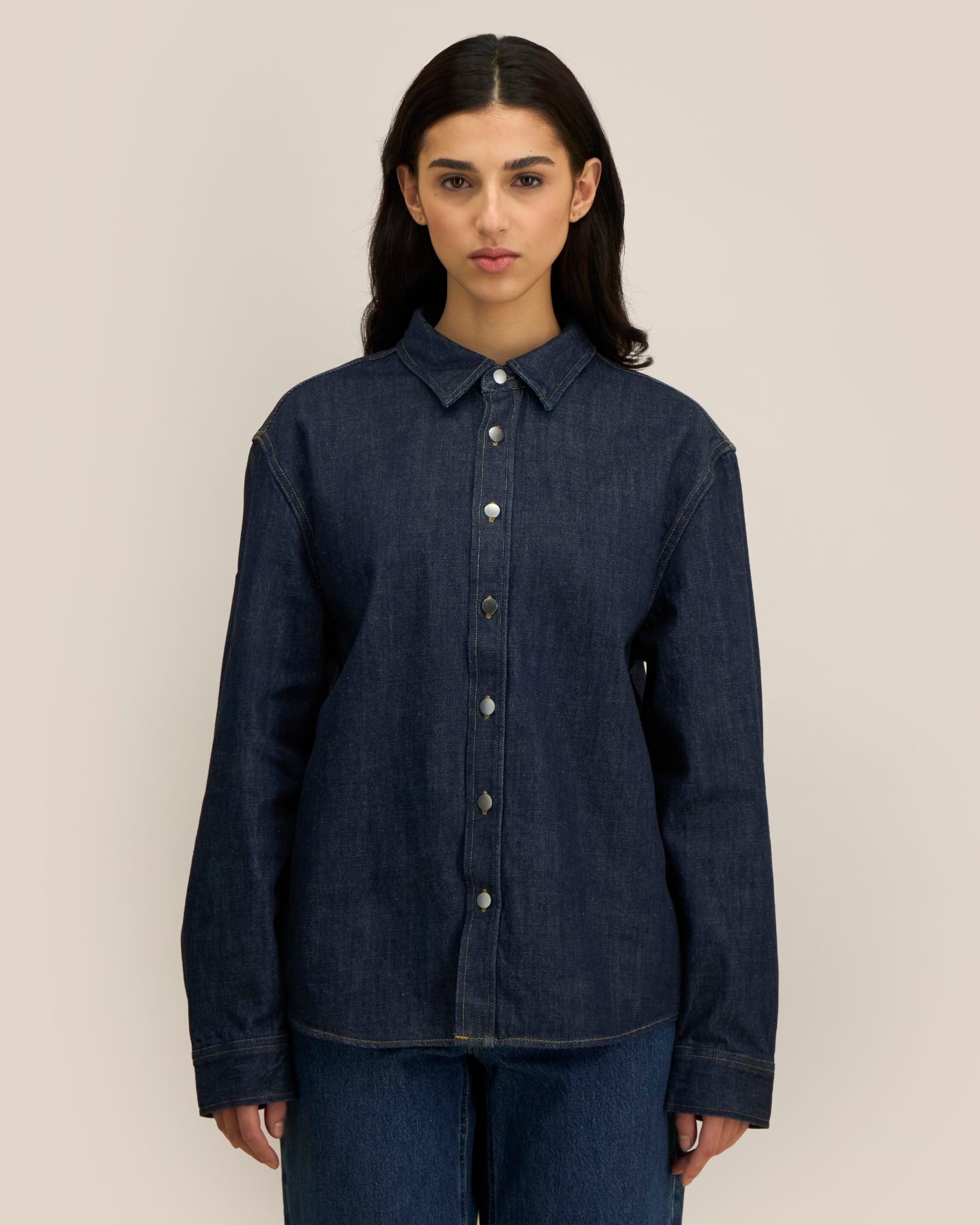 Sovracamicia unisex in denim pesante - 440 GSM | Palmer - STWU287
