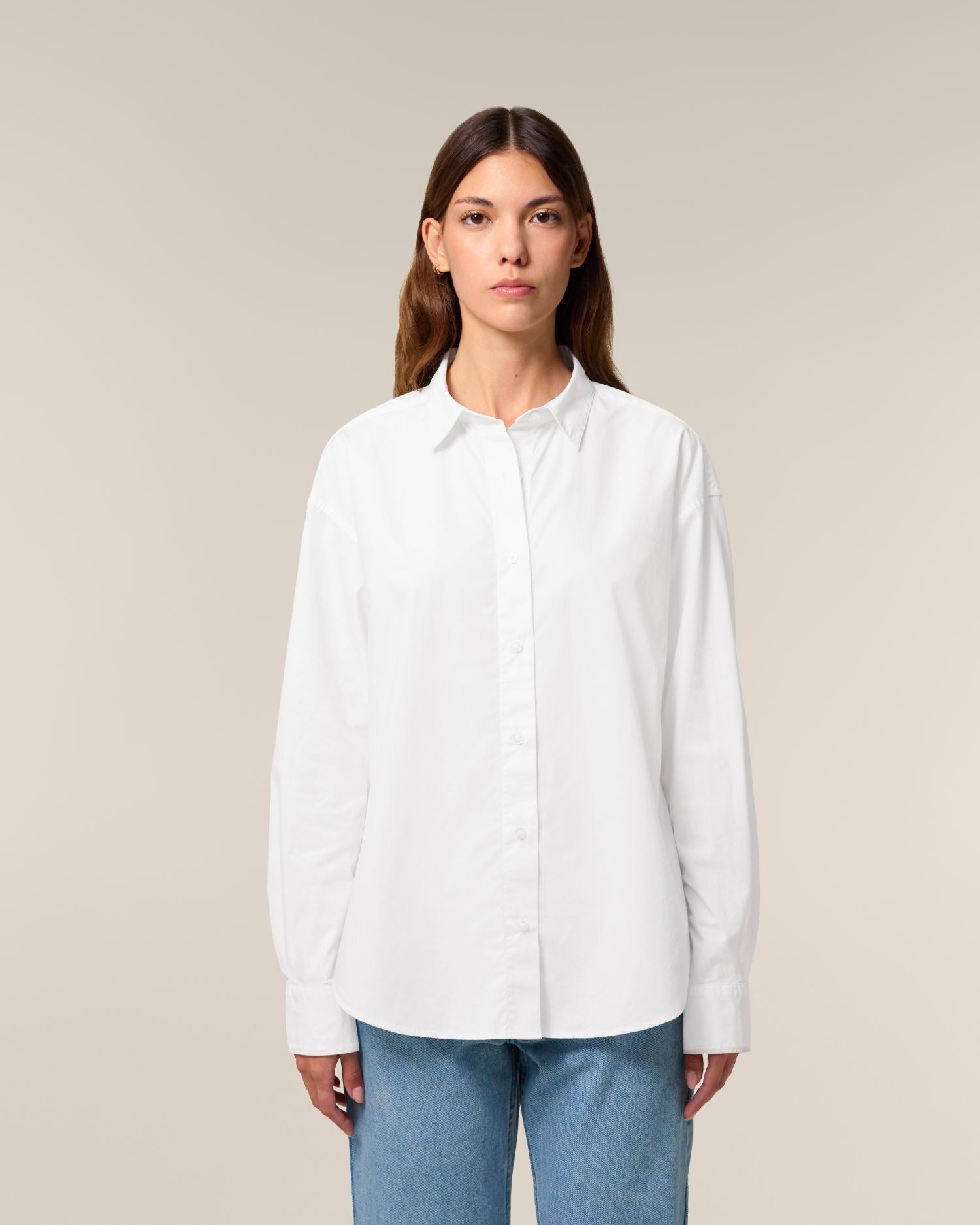 Women's Relaxed Poplin Shirt - 130 GSM | Stella Styler Shirt STWW973