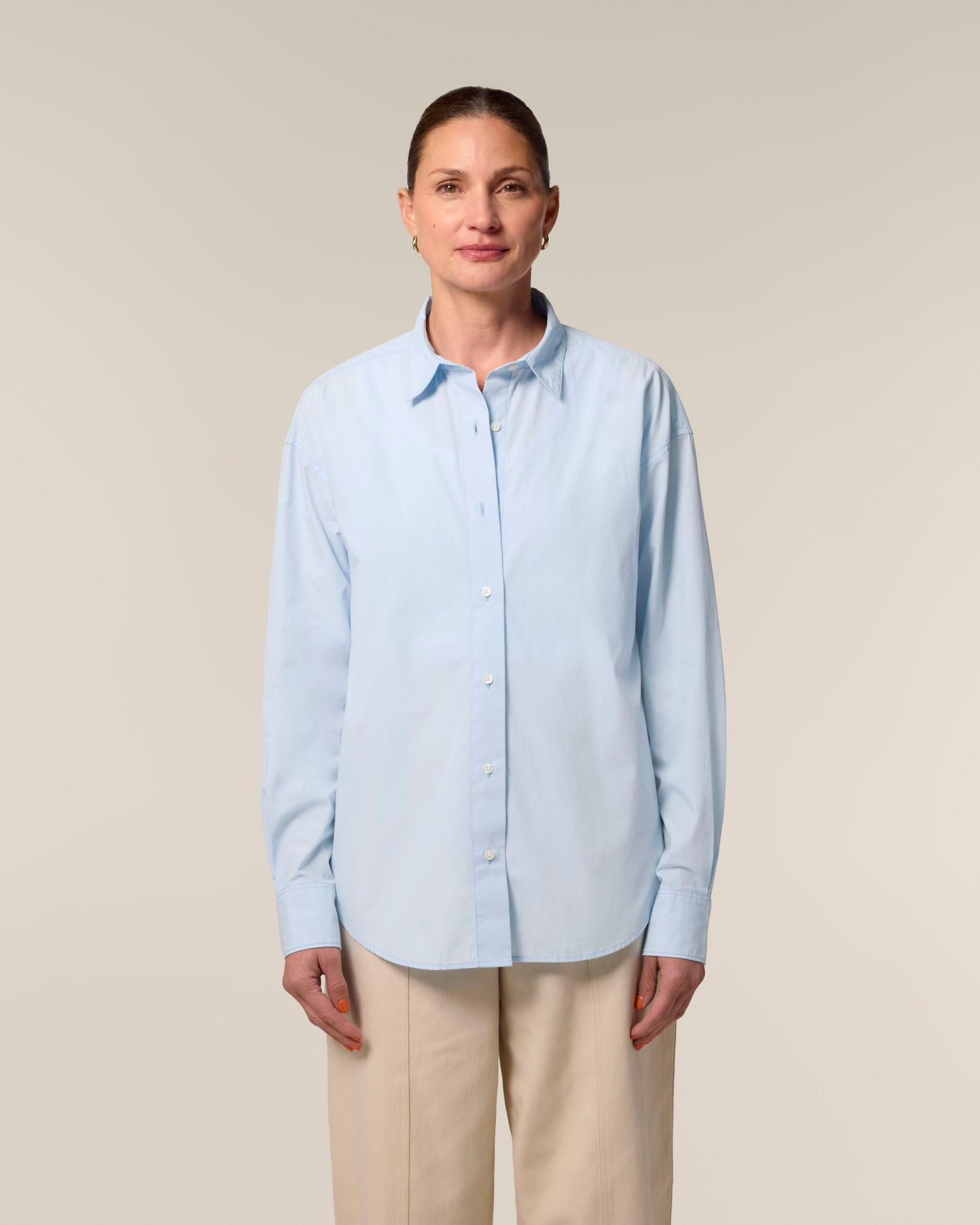 Women's Relaxed Poplin Shirt - 130 GSM | Stella Styler Shirt STWW973