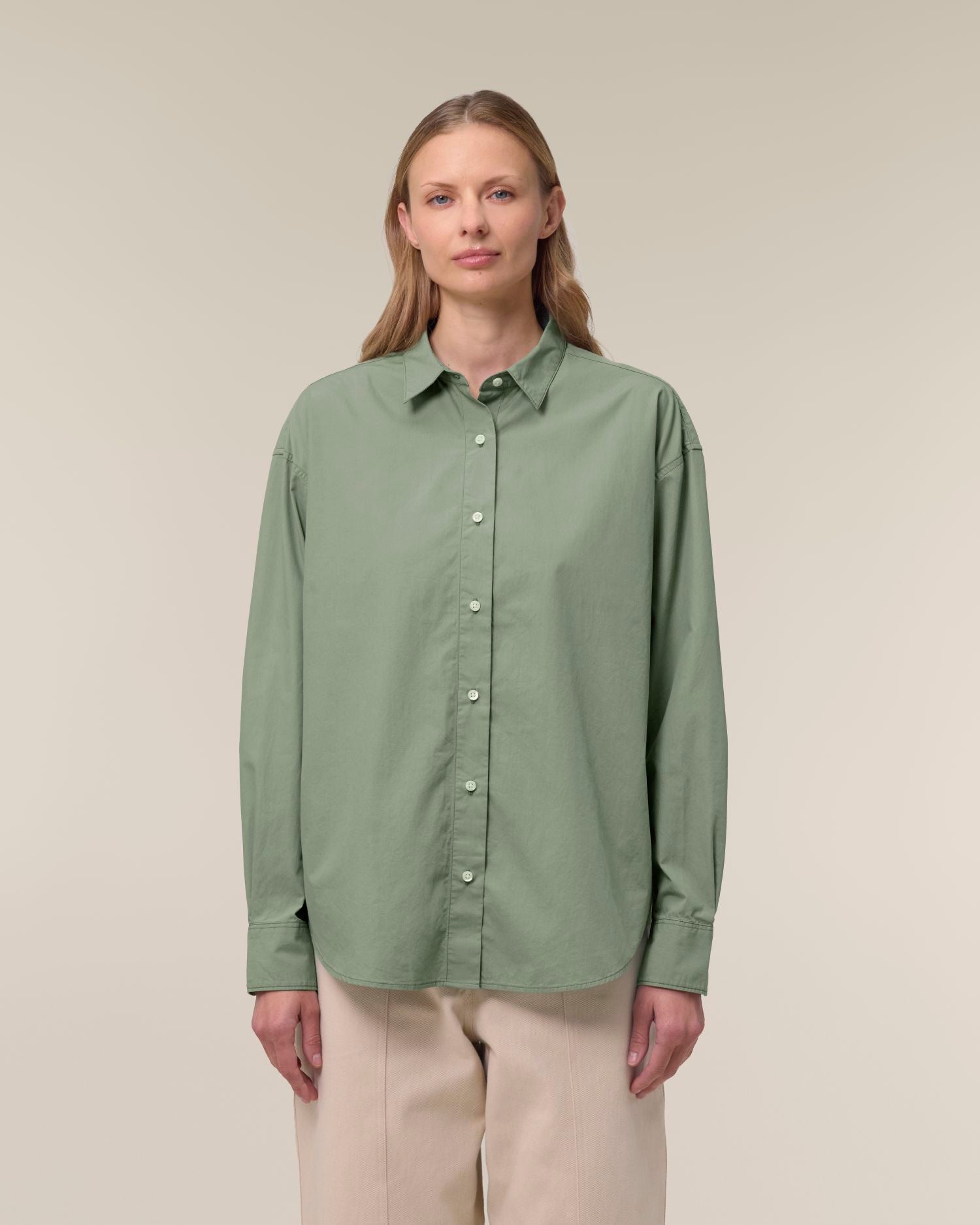 Women's Relaxed Poplin Shirt - 130 GSM | Stella Styler Shirt STWW973