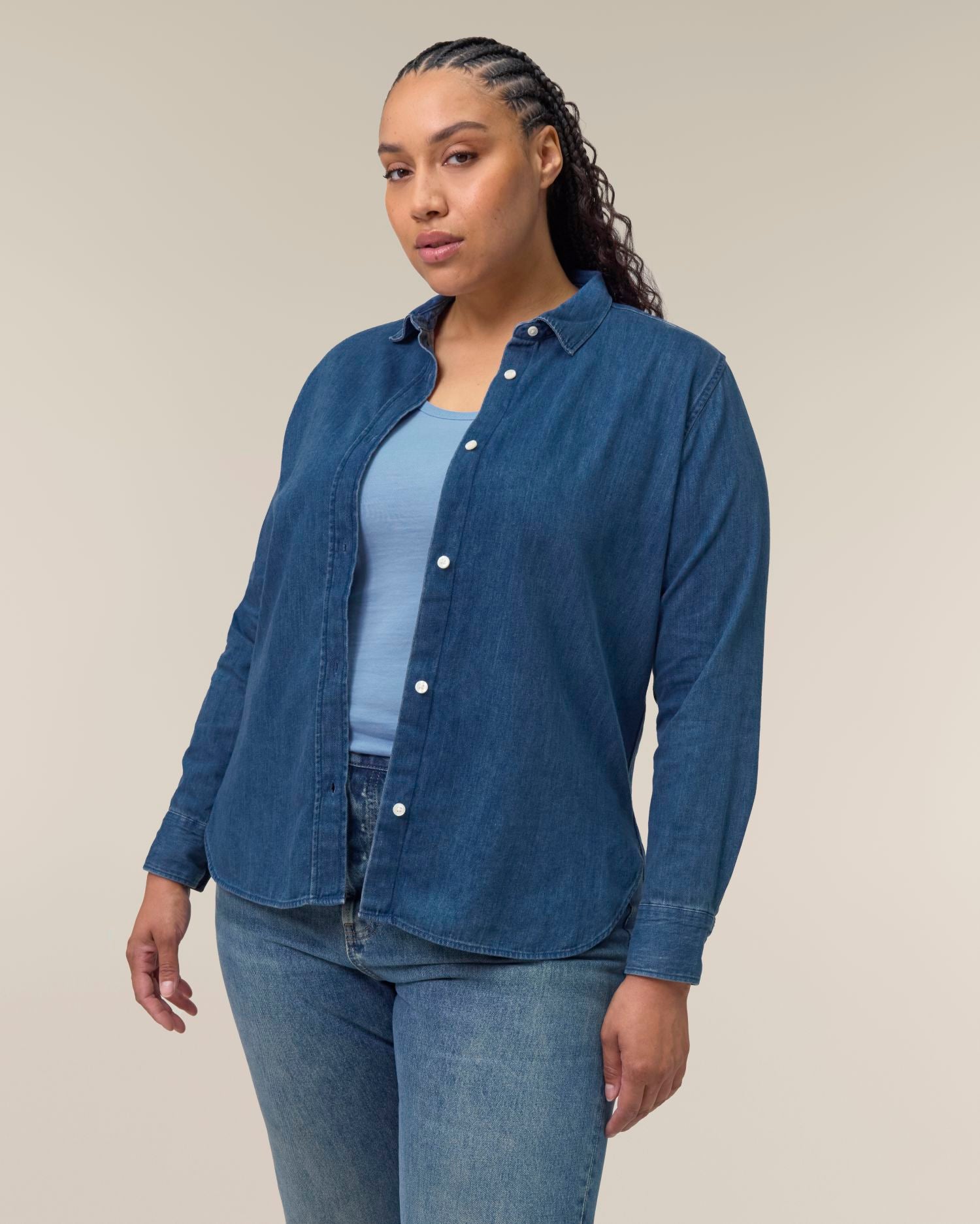 Camisa vaquera de mujer – 235 GSM | Stella STWW970