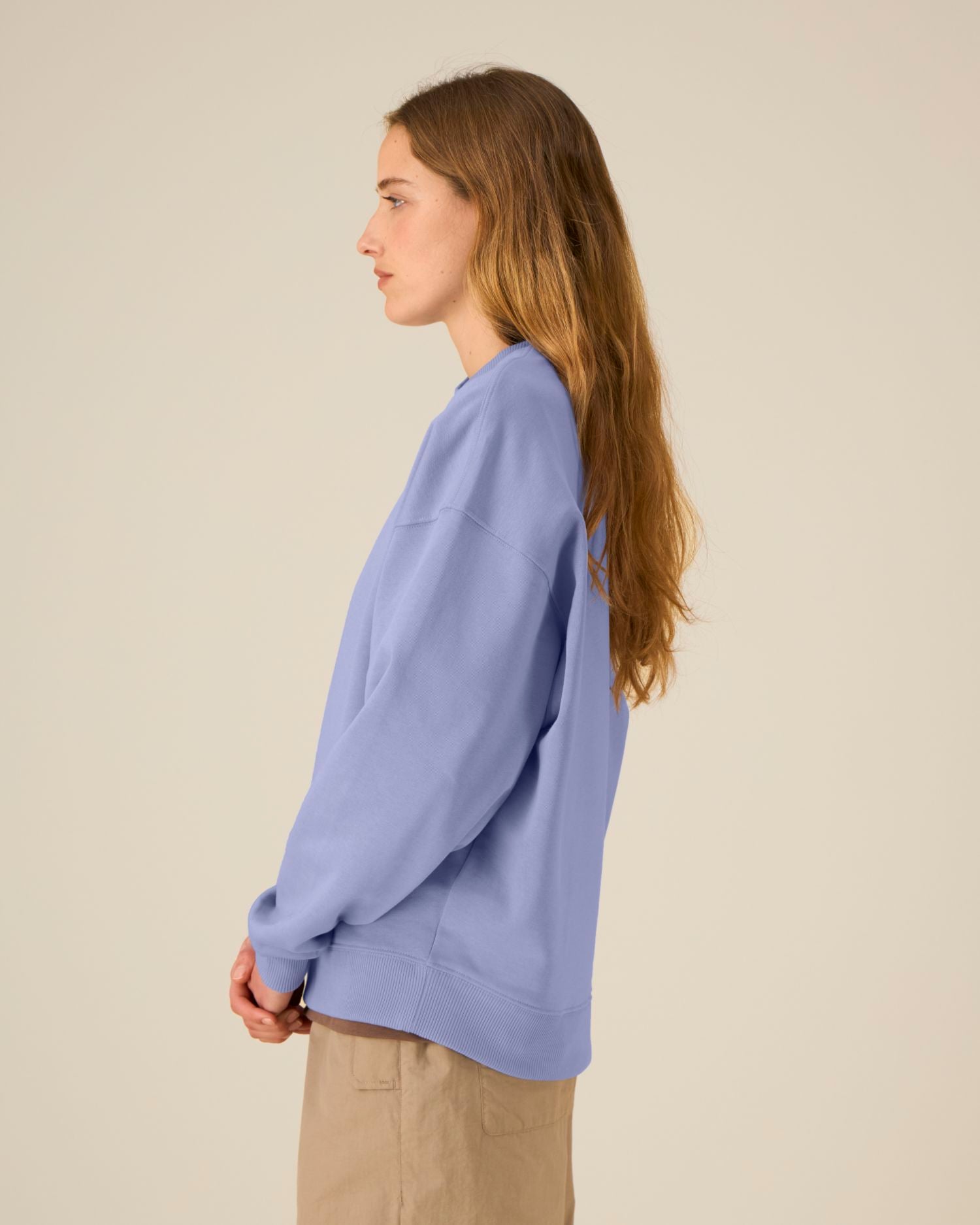 Uniseks Oversized Organisch Katoenen Ronde Hals Sweater - 350 GSM | Radder 2.0 STSU208