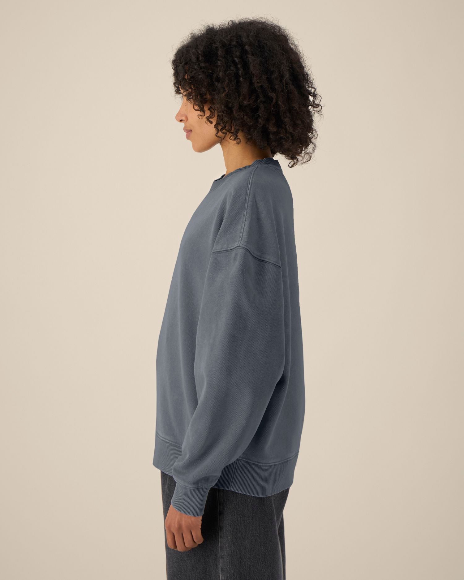 Unisex Organic Oversized Garment Dyed Crew Neck Sweatshirt - 380 GSM | Radder 2.0 Vintage STSU210