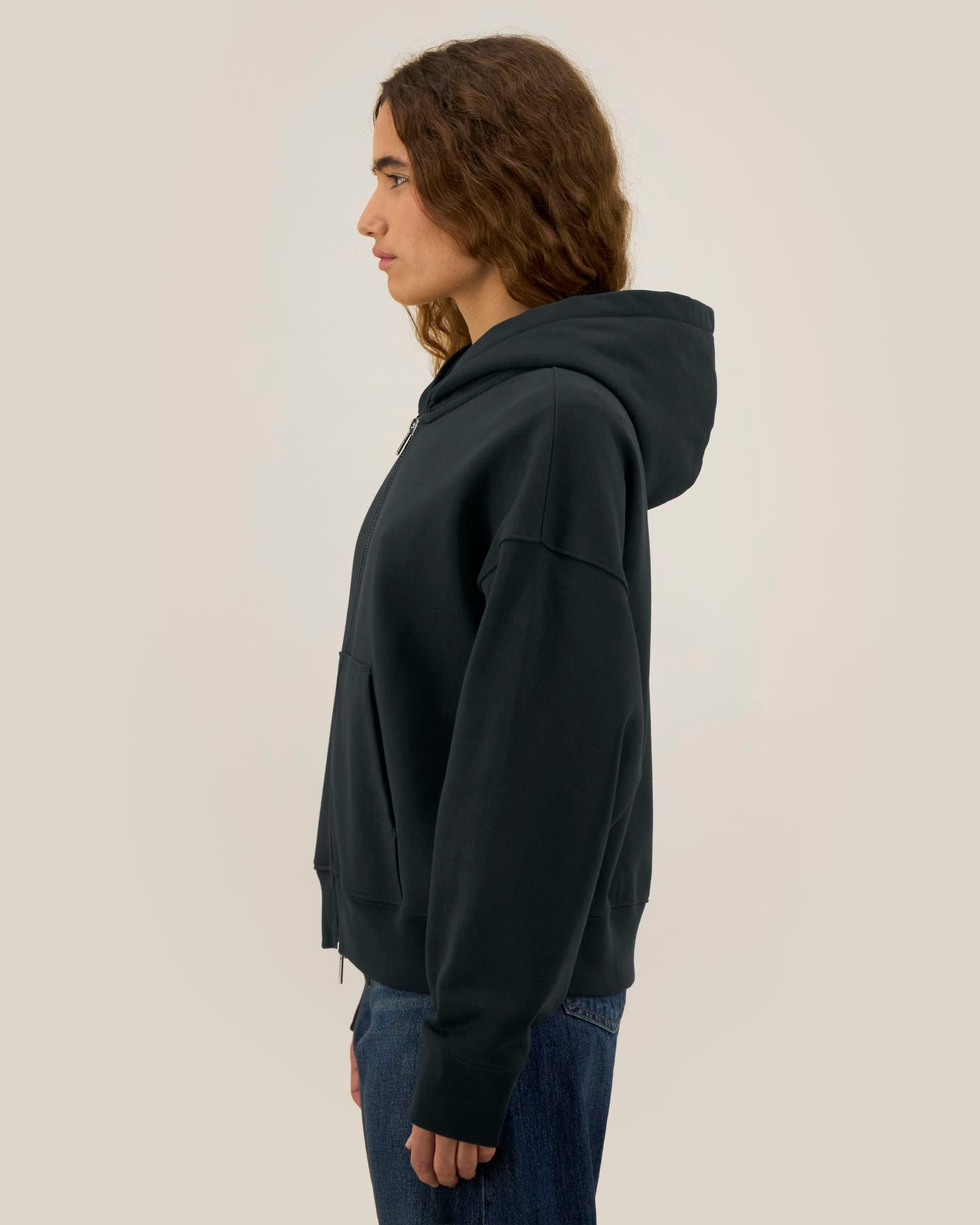 Sudadera unisex Oversized con capucha y cremallera completa de algodón reciclado - 400 g/m² | Fronter - STSU275