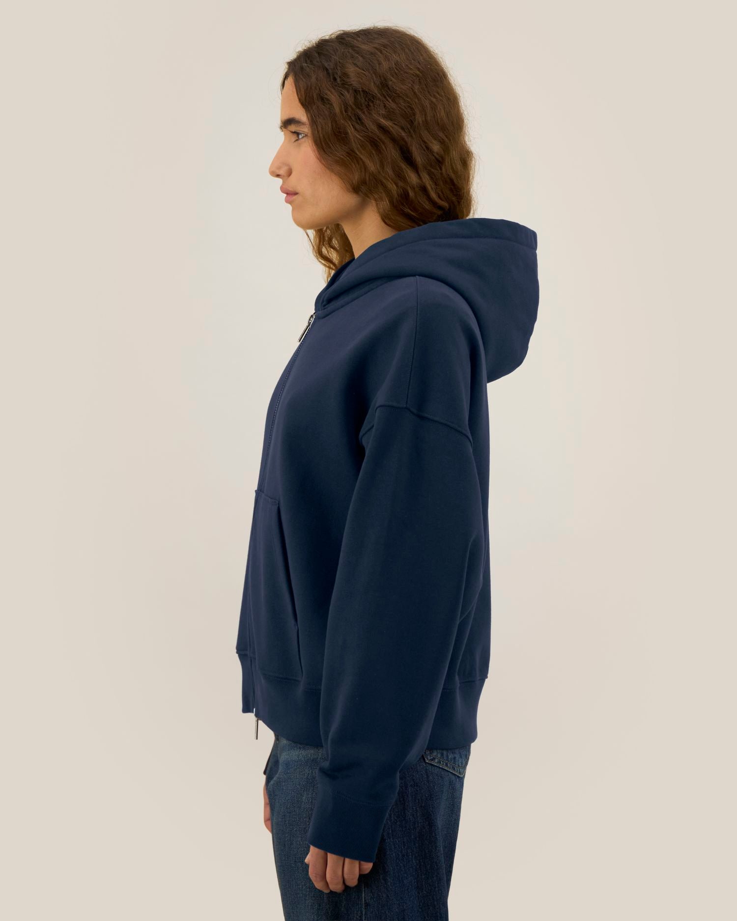 Sudadera unisex Oversized con capucha y cremallera completa de algodón reciclado - 400 g/m² | Fronter - STSU275