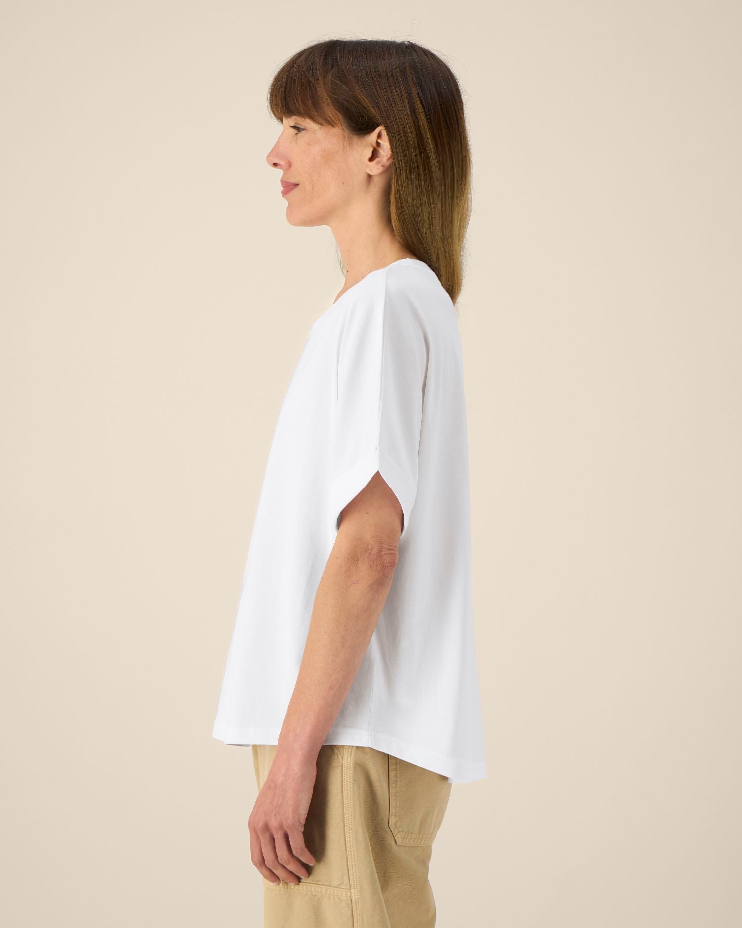 Women's Oversized Rolled Sleeve T-shirt - 155 g/m² | Stella Collider T-shirt STTW089