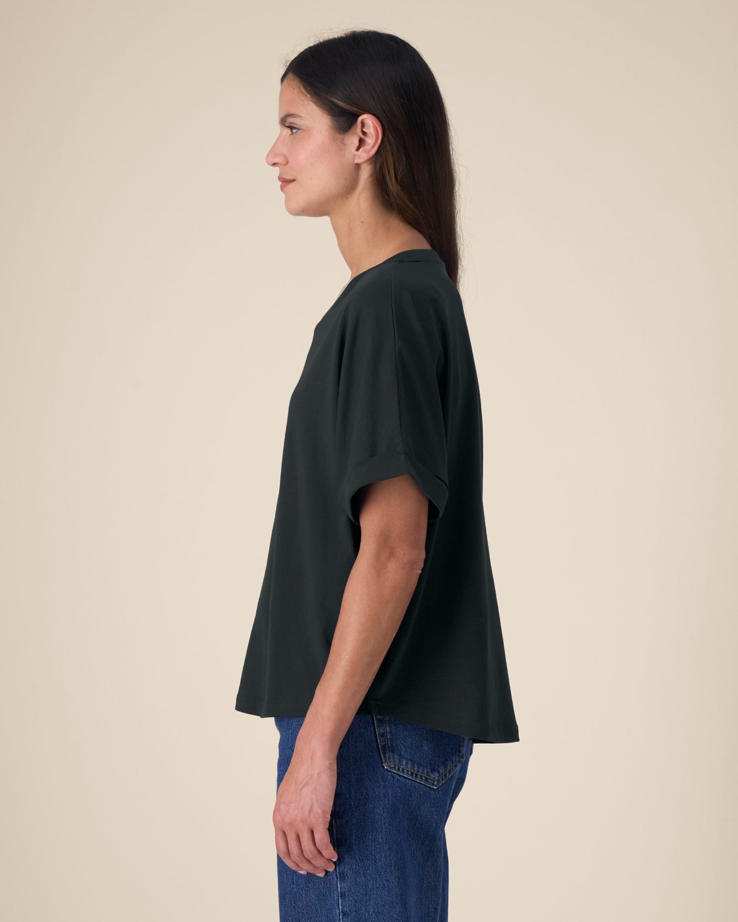 Women's Oversized Rolled Sleeve T-shirt - 155 g/m² | Stella Collider T-shirt STTW089