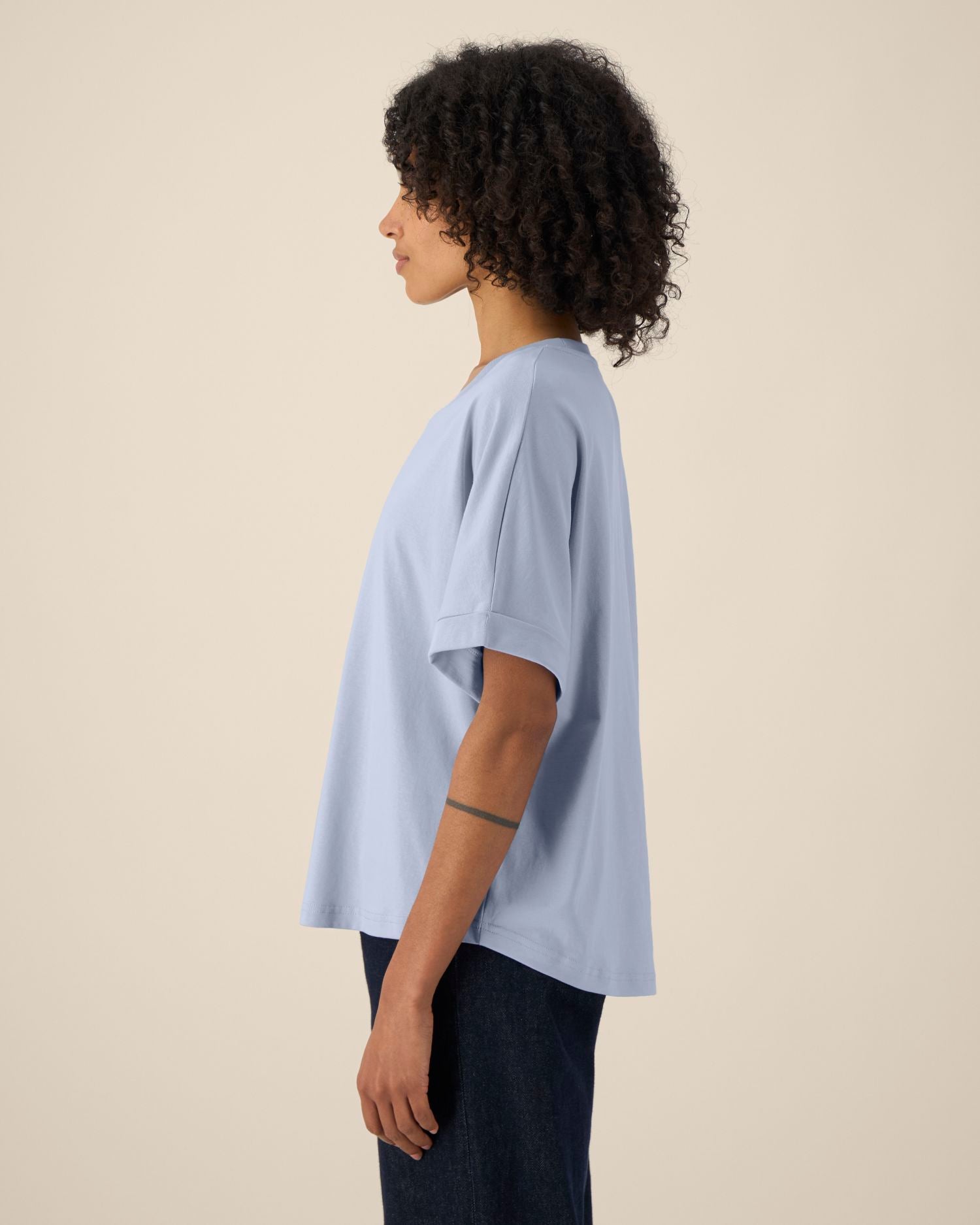 Women's Oversized Rolled Sleeve T-shirt - 155 g/m² | Stella Collider T-shirt STTW089