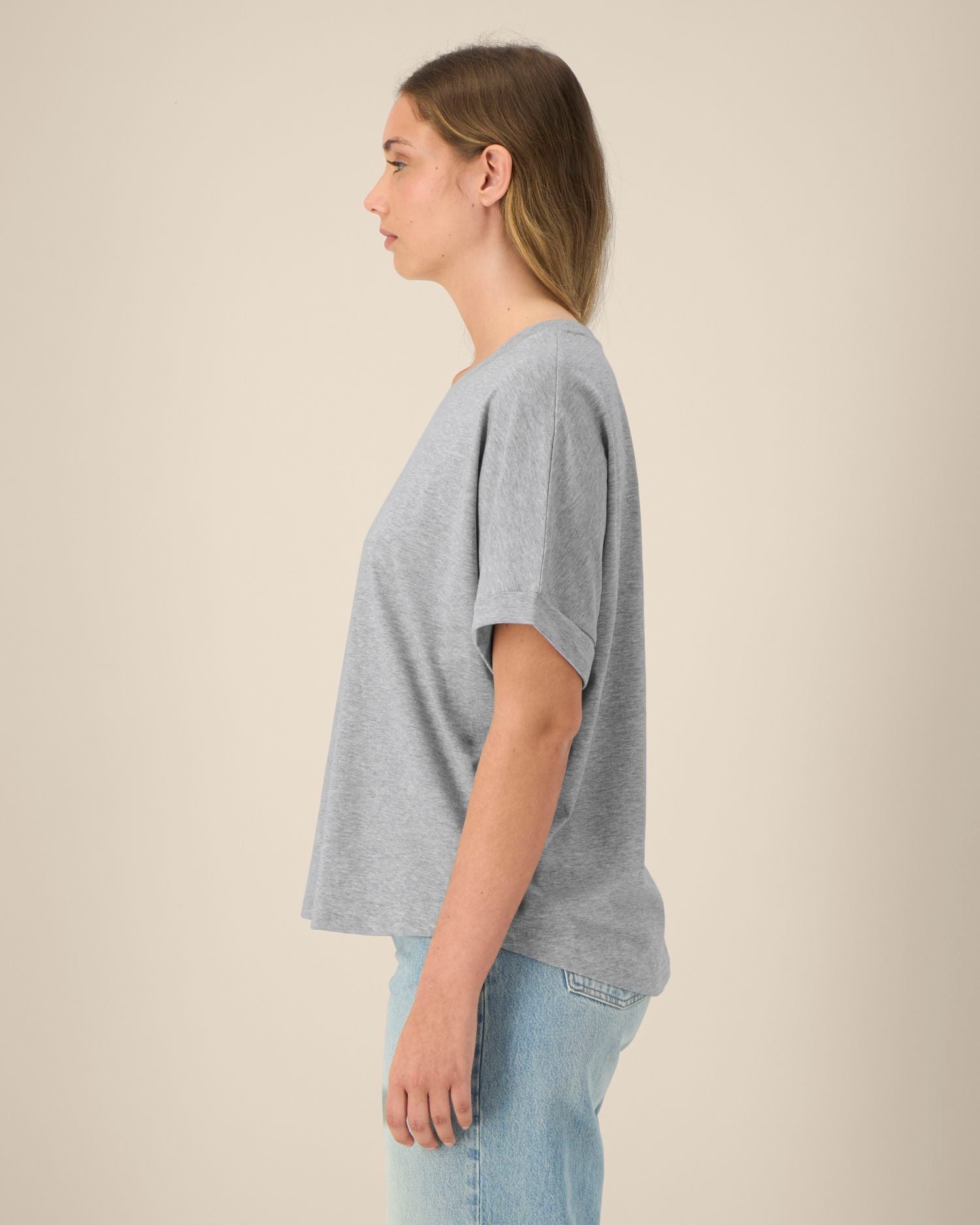 Women's Oversized Rolled Sleeve T-shirt - 155 g/m² | Stella Collider T-shirt STTW089