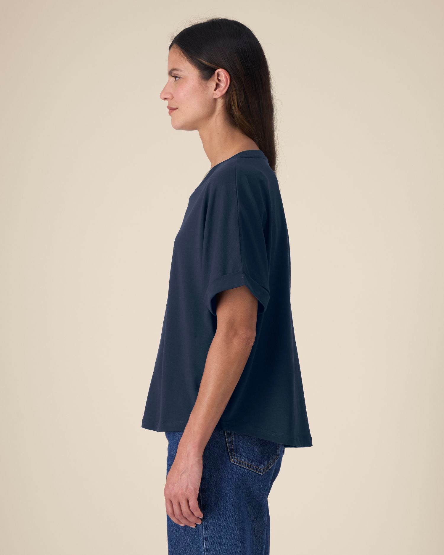 Women's Oversized Rolled Sleeve T-shirt - 155 g/m² | Stella Collider T-shirt STTW089