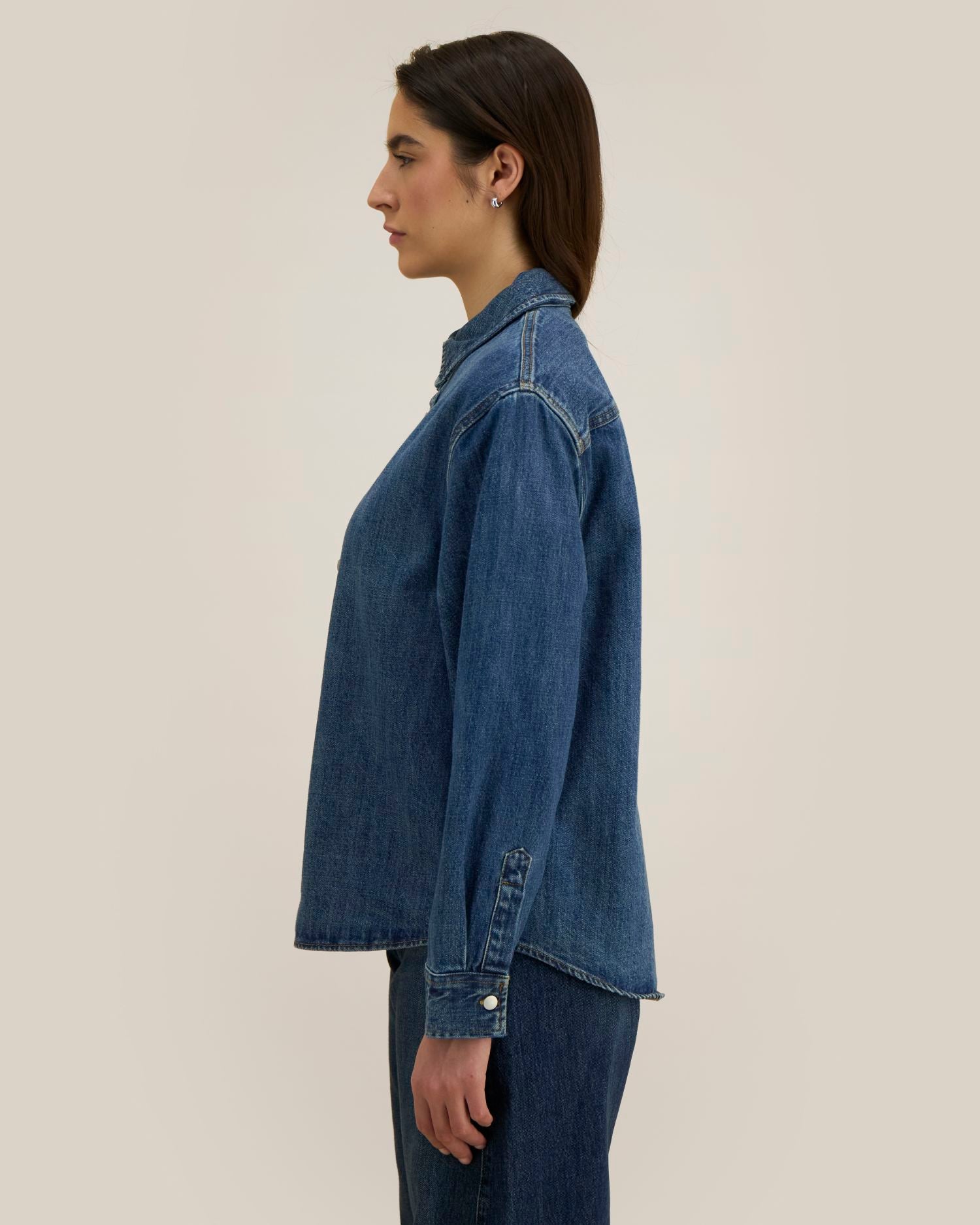 Sovracamicia unisex in denim pesante - 440 GSM | Palmer - STWU287