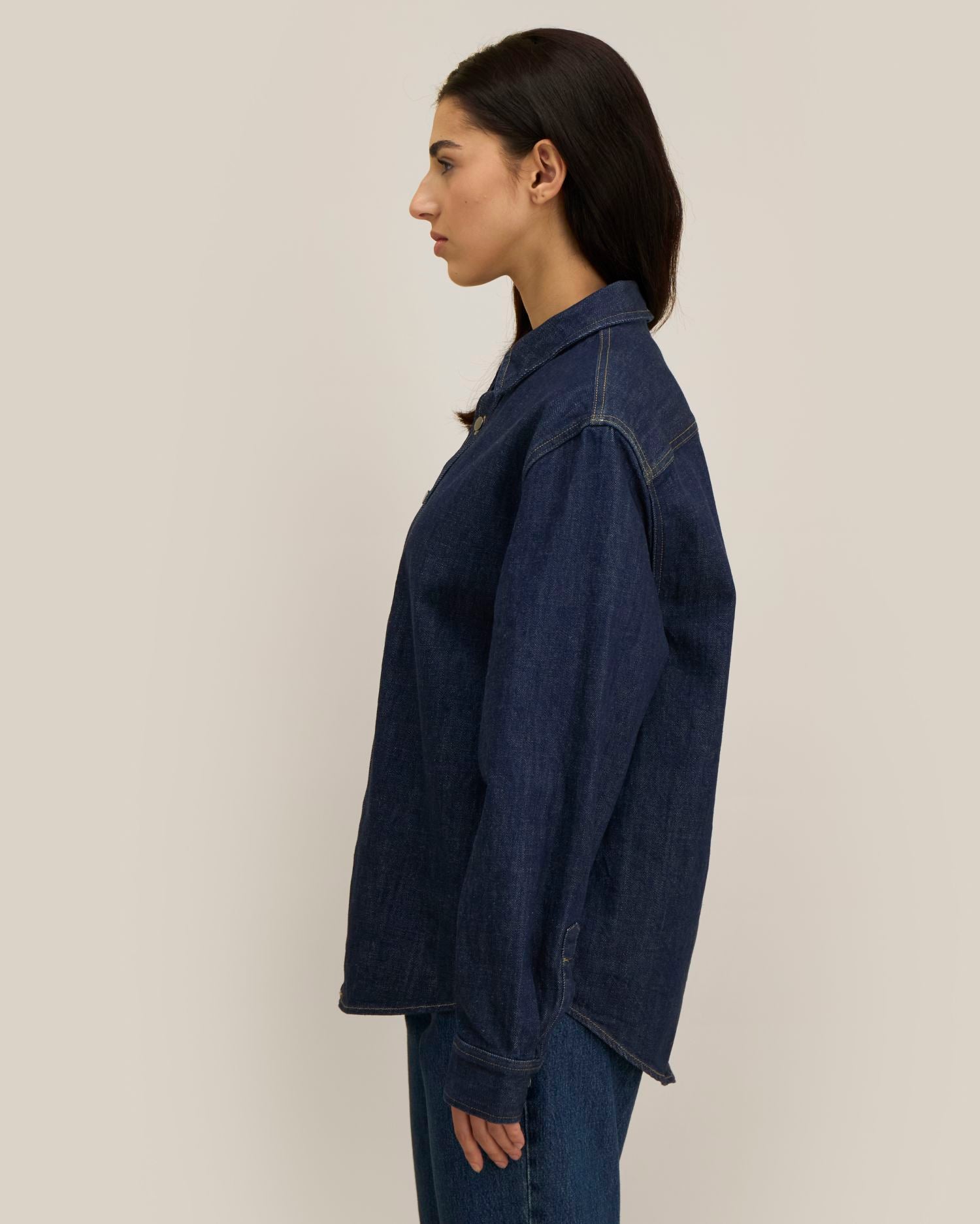 Sovracamicia unisex in denim pesante - 440 GSM | Palmer - STWU287