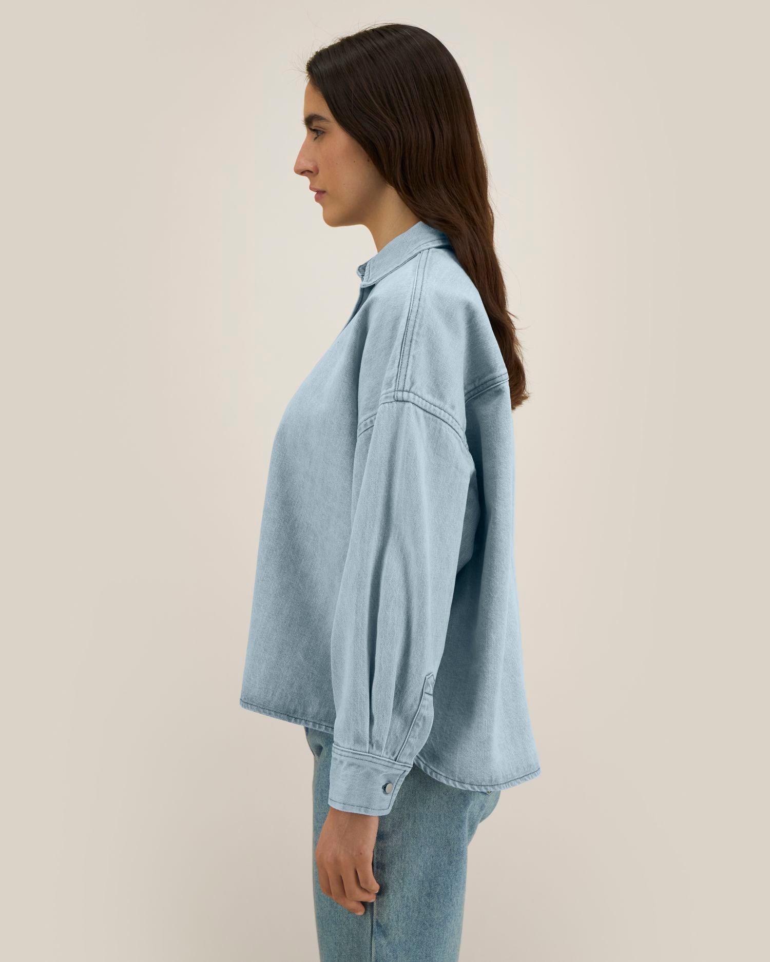 Sovracamicia da donna in denim Oversized - 440 GSM | Stella Ember - STWW288